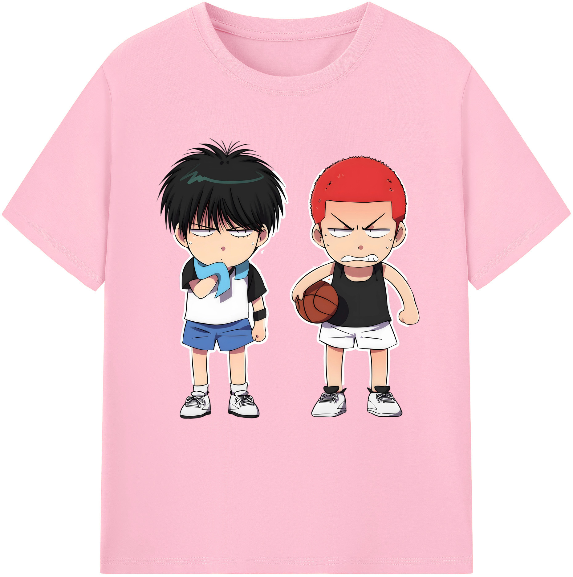 SLAM DUNK／スラムダンク 綿100％半袖Tシャツ（フロントプリント）