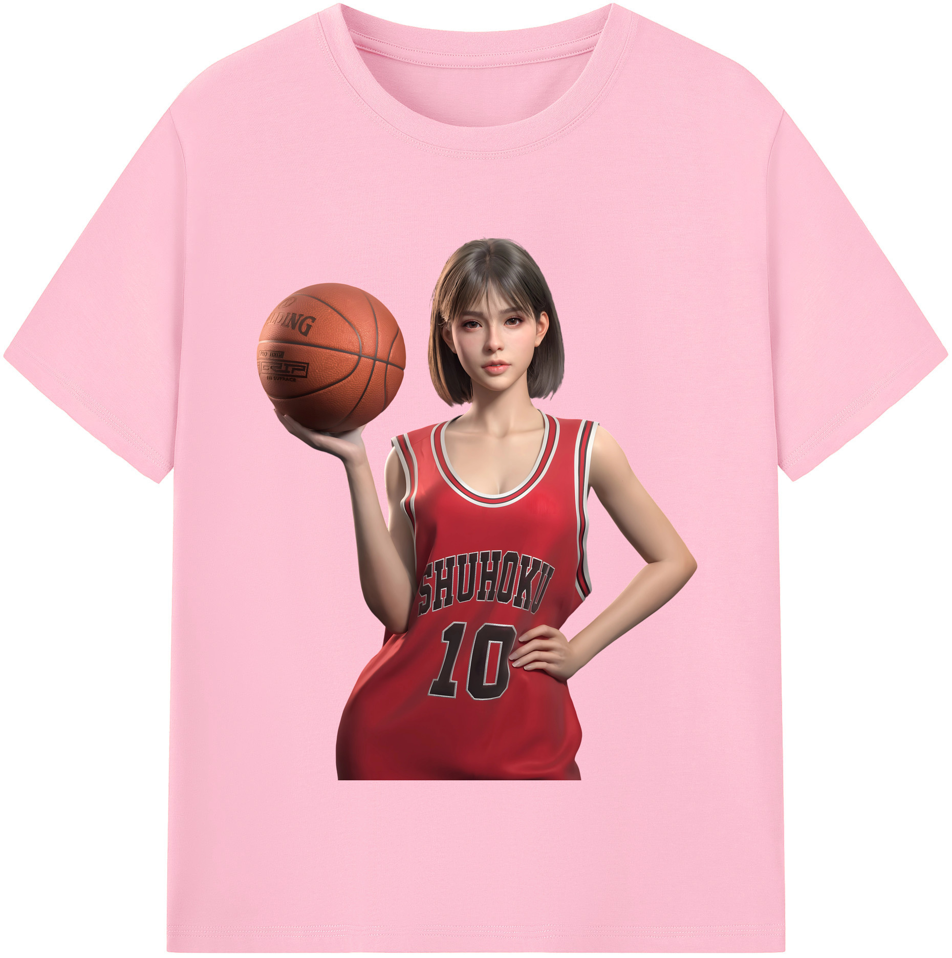 SLAM DUNK／スラムダンク 綿100％半袖Tシャツ（フロントプリント）
