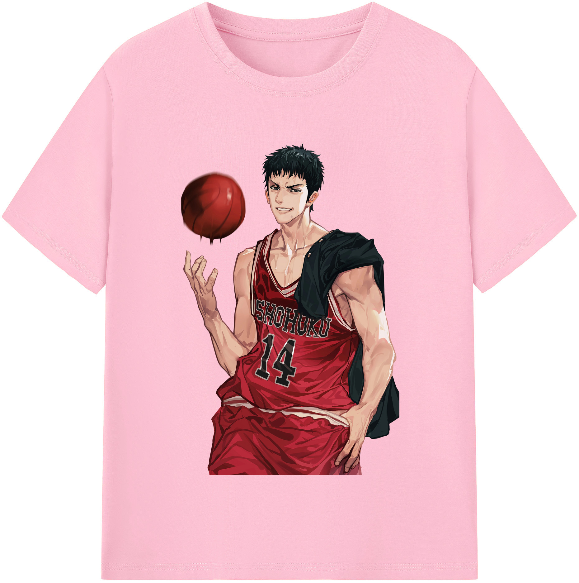 SLAM DUNK／スラムダンク 綿100％半袖Tシャツ（フロントプリント）