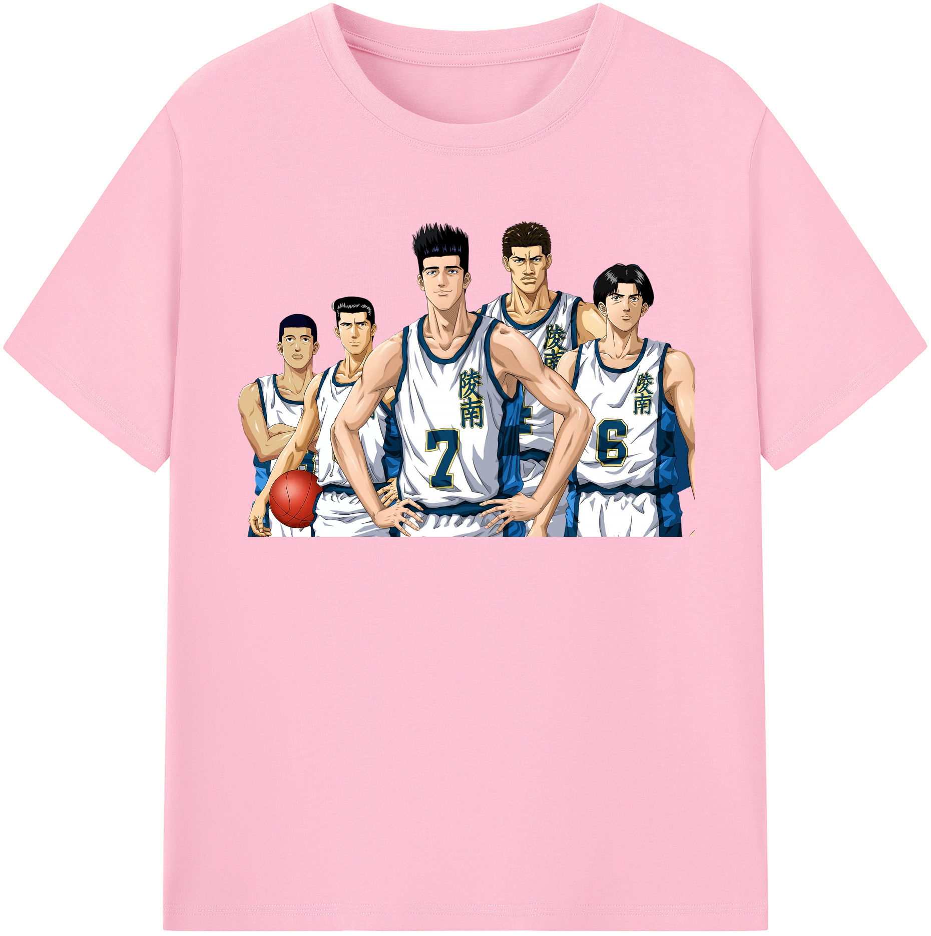 SLAM DUNK／スラムダンク 綿100％半袖Tシャツ（フロントプリント）