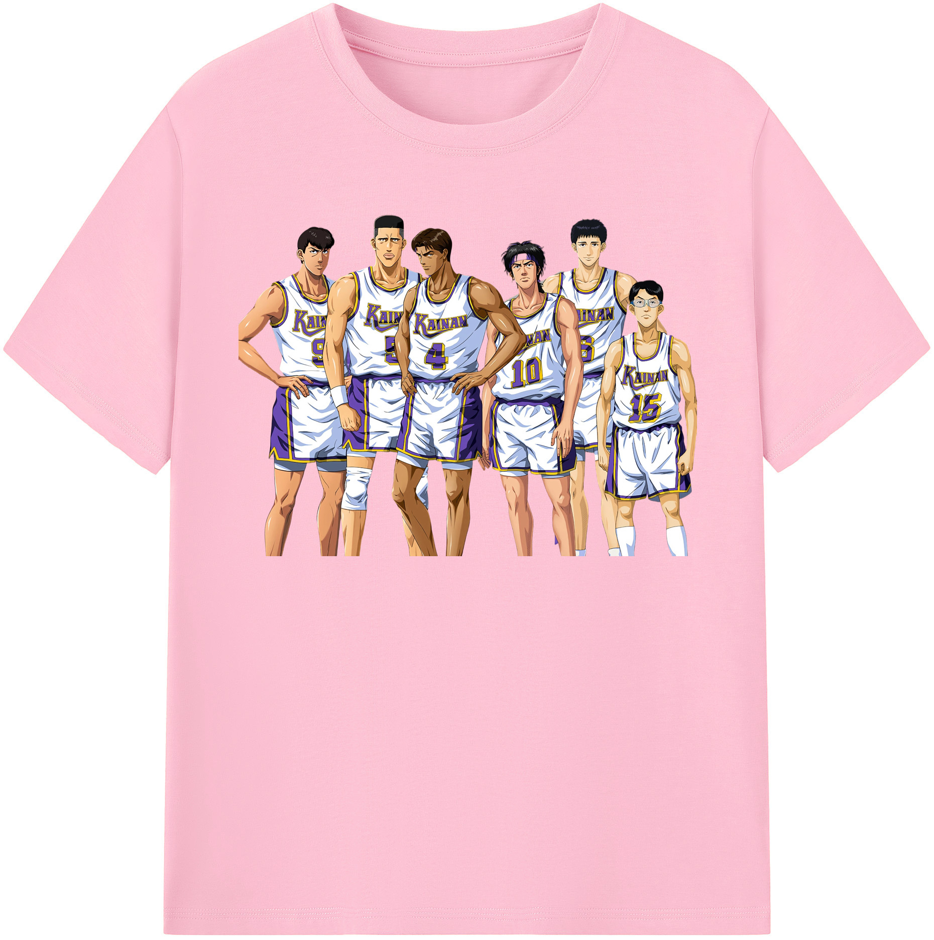SLAM DUNK／スラムダンク 綿100％半袖Tシャツ（フロントプリント）