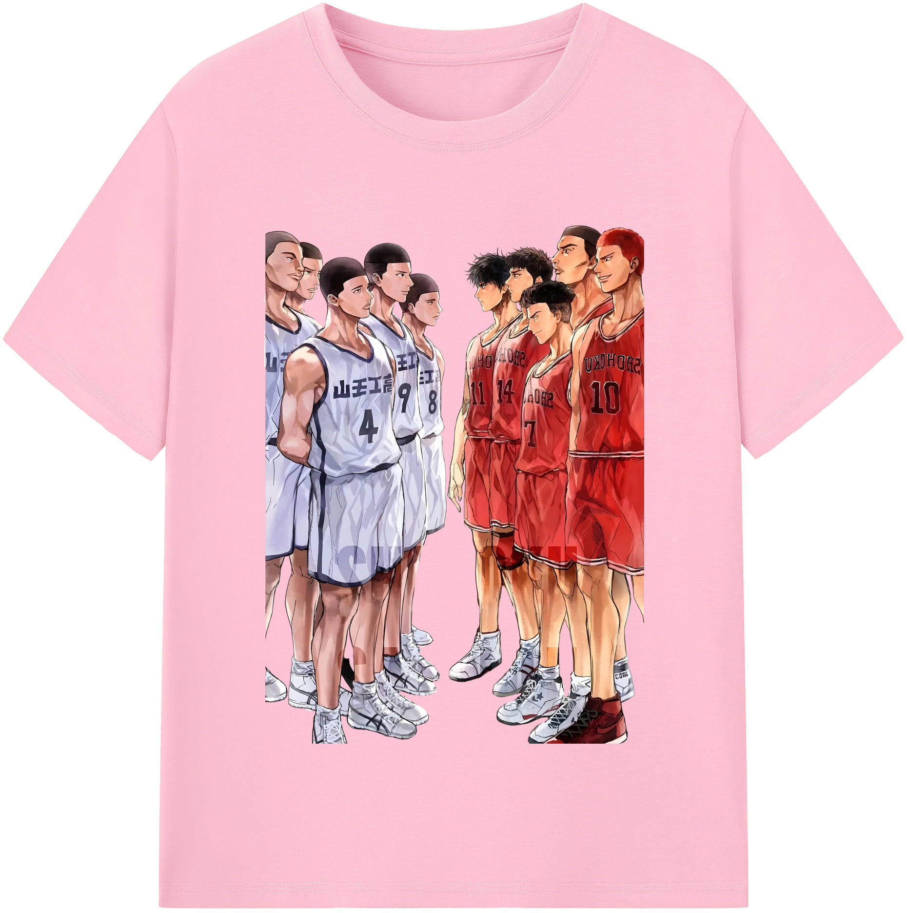 SLAM DUNK／スラムダンク 綿100％半袖Tシャツ（フロントプリント）