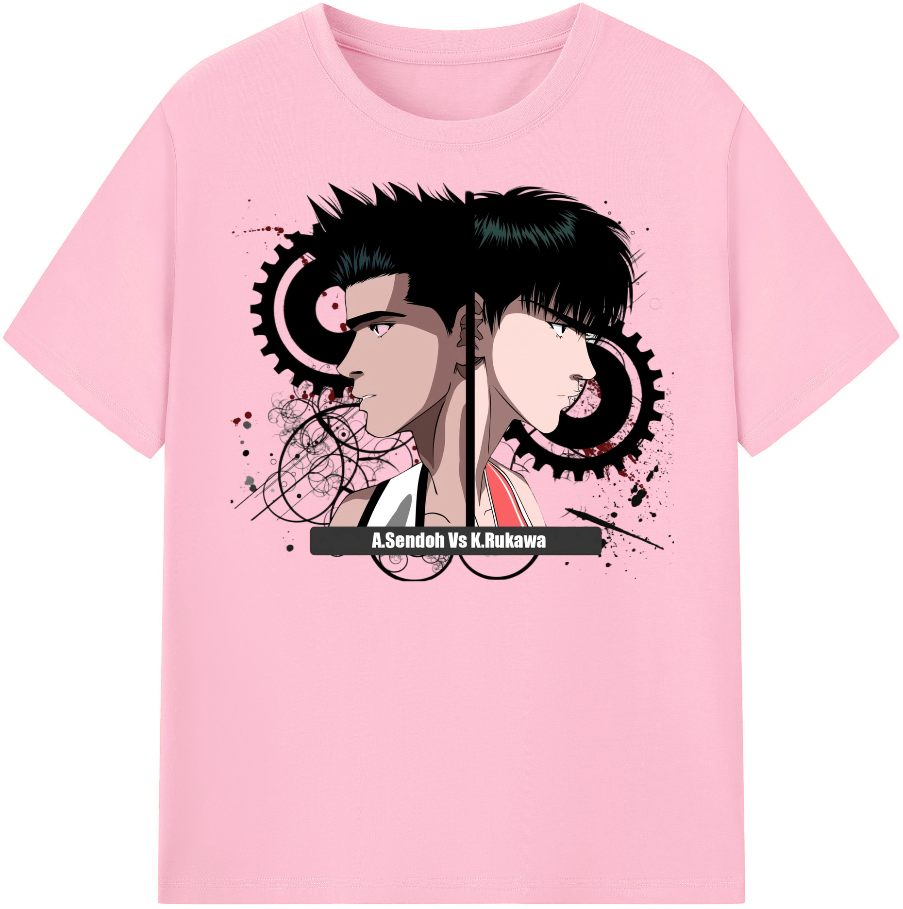 SLAM DUNK／スラムダンク 綿100％半袖Tシャツ（フロントプリント）