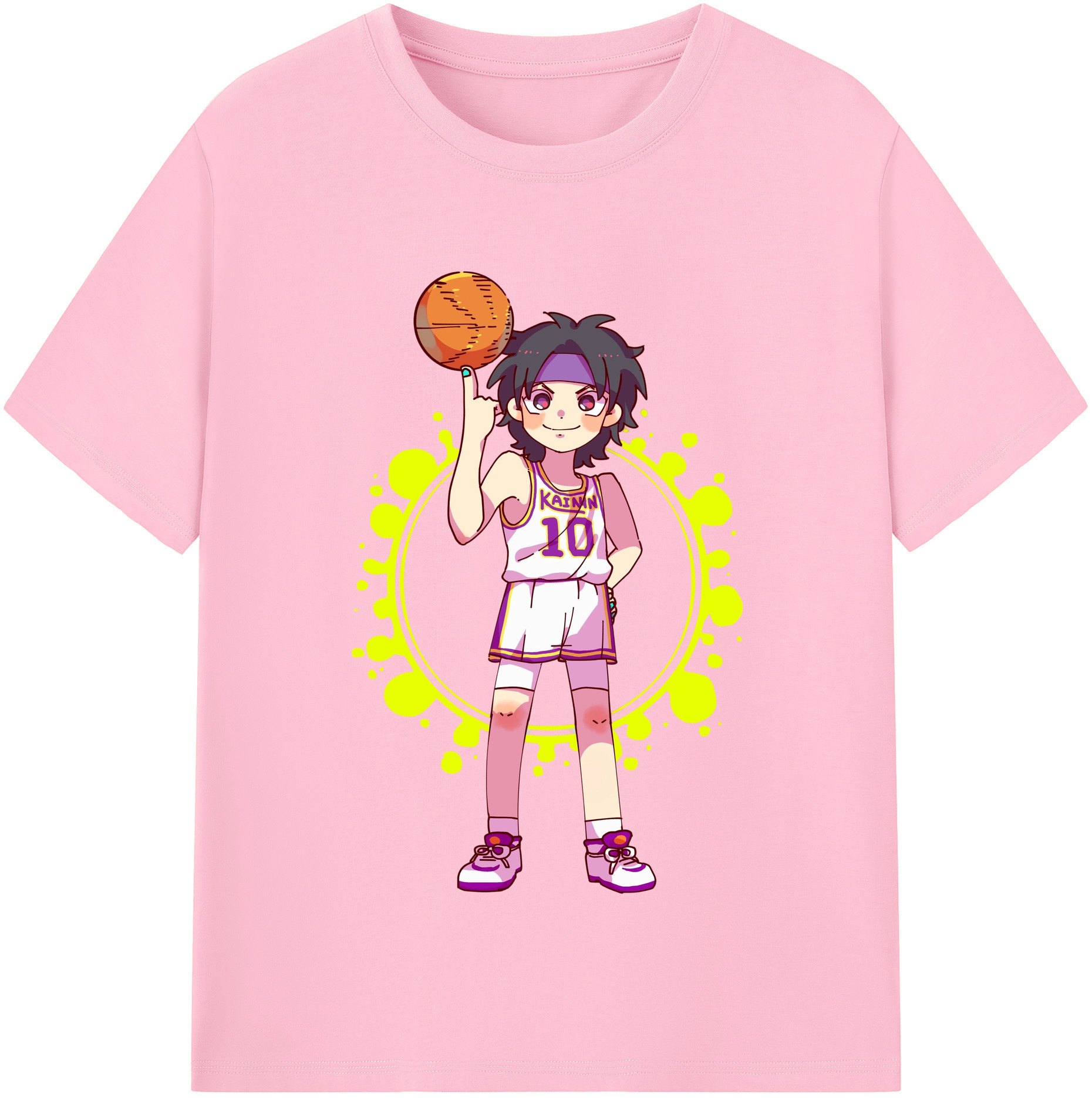 SLAM DUNK／スラムダンク 綿100％半袖Tシャツ（フロントプリント）