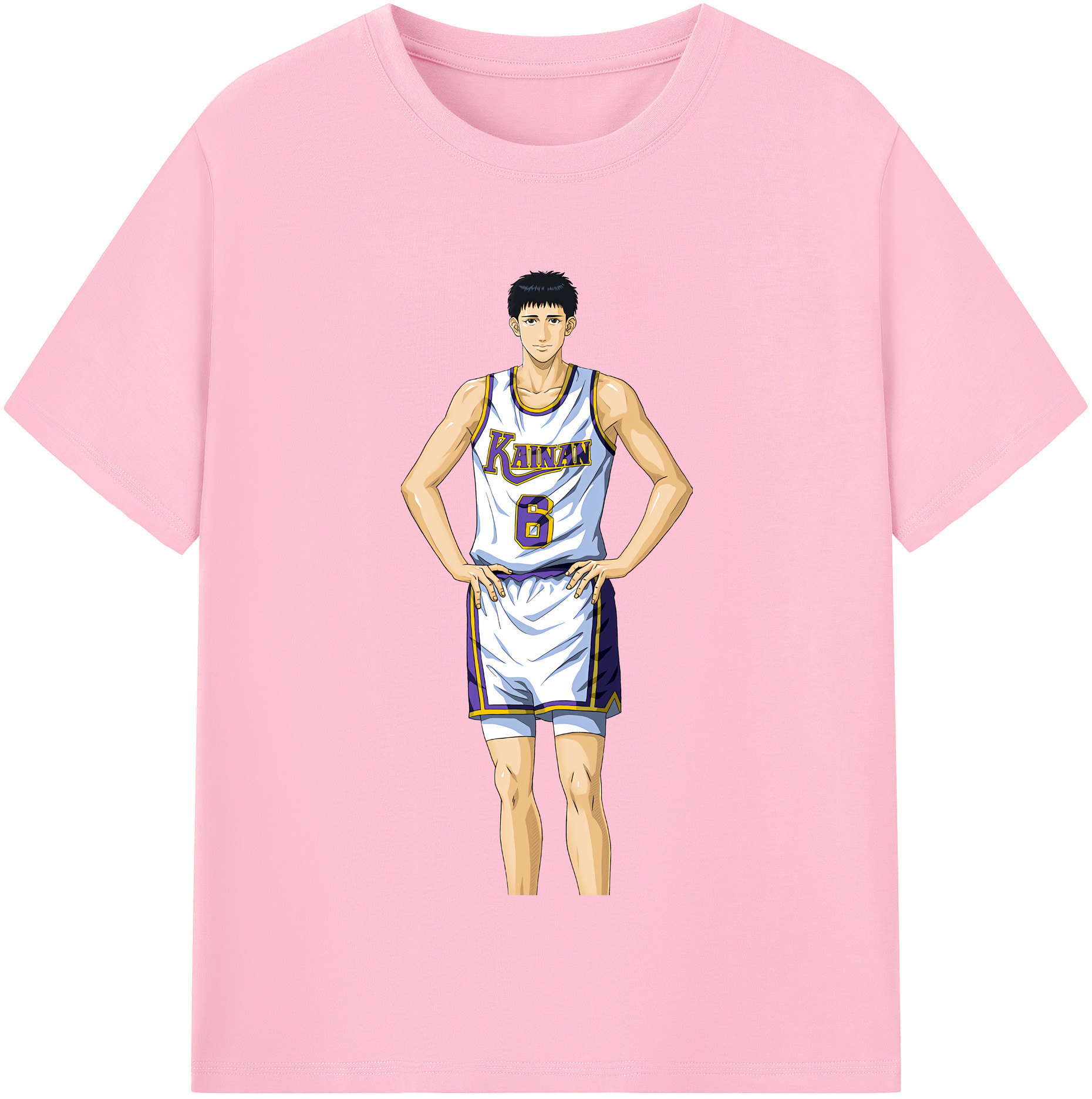 SLAM DUNK／スラムダンク 綿100％半袖Tシャツ（フロントプリント）