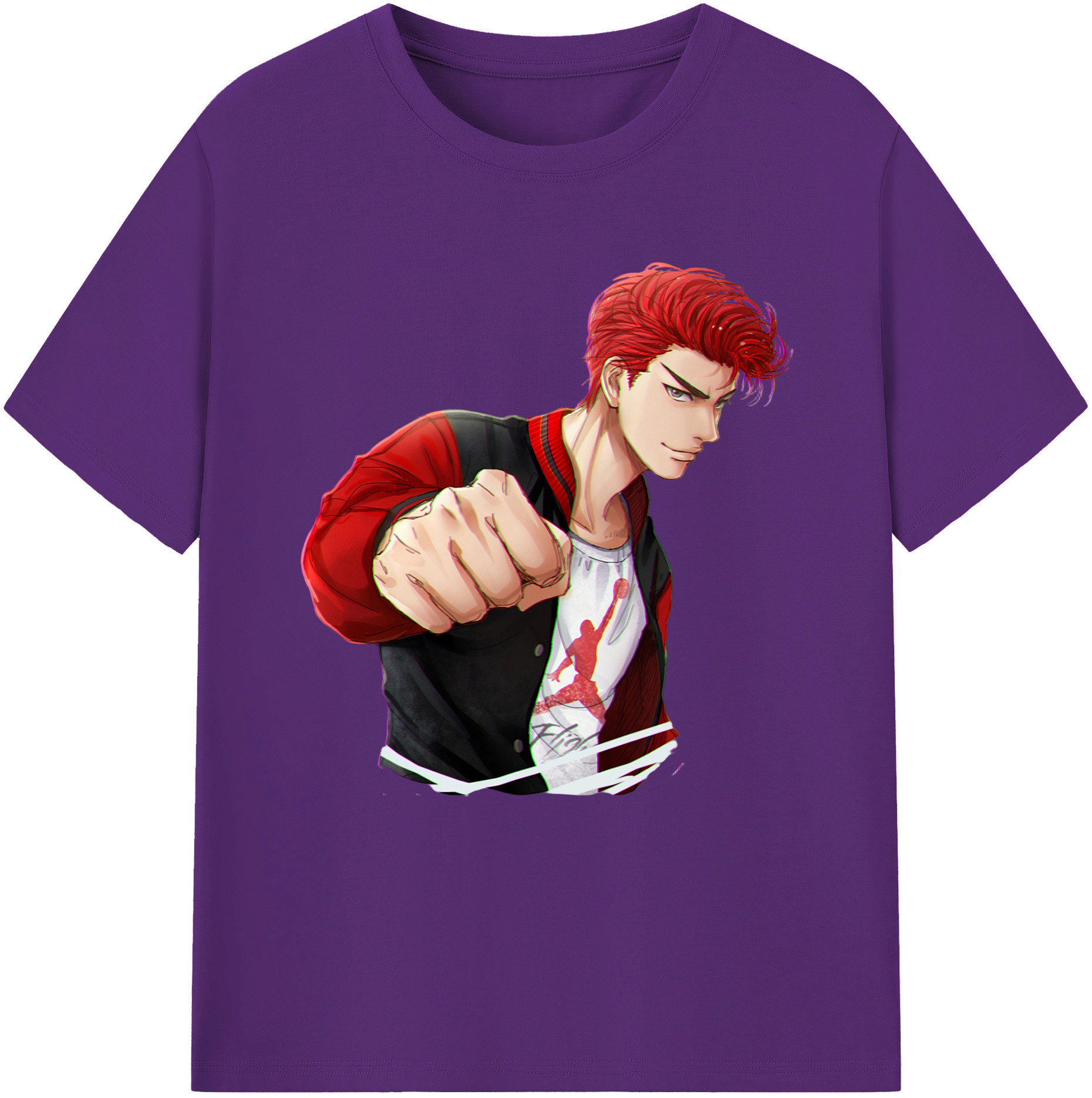 SLAM DUNK／スラムダンク 綿100％半袖Tシャツ（フロントプリント）