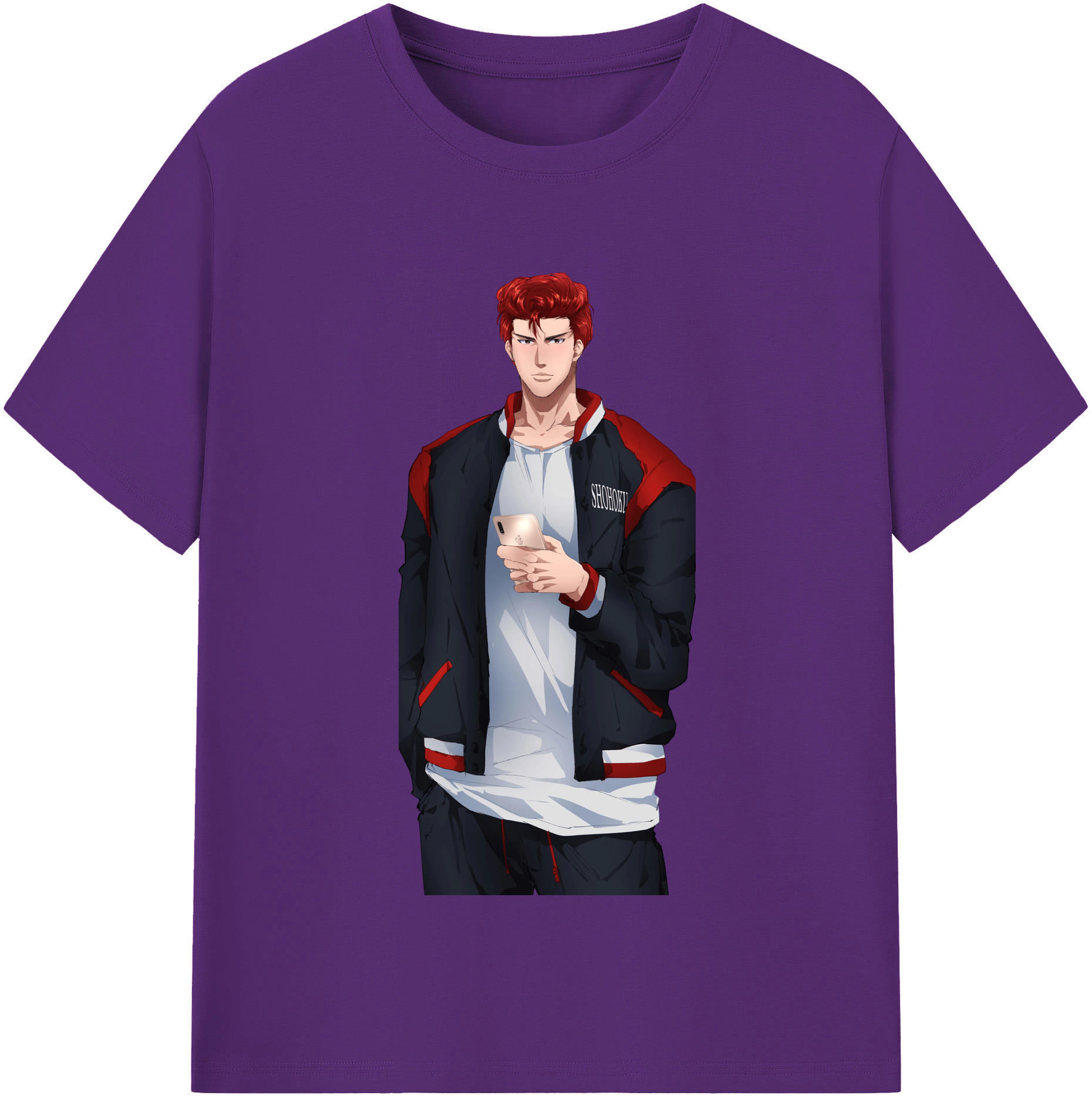 SLAM DUNK／スラムダンク 綿100％半袖Tシャツ（フロントプリント）