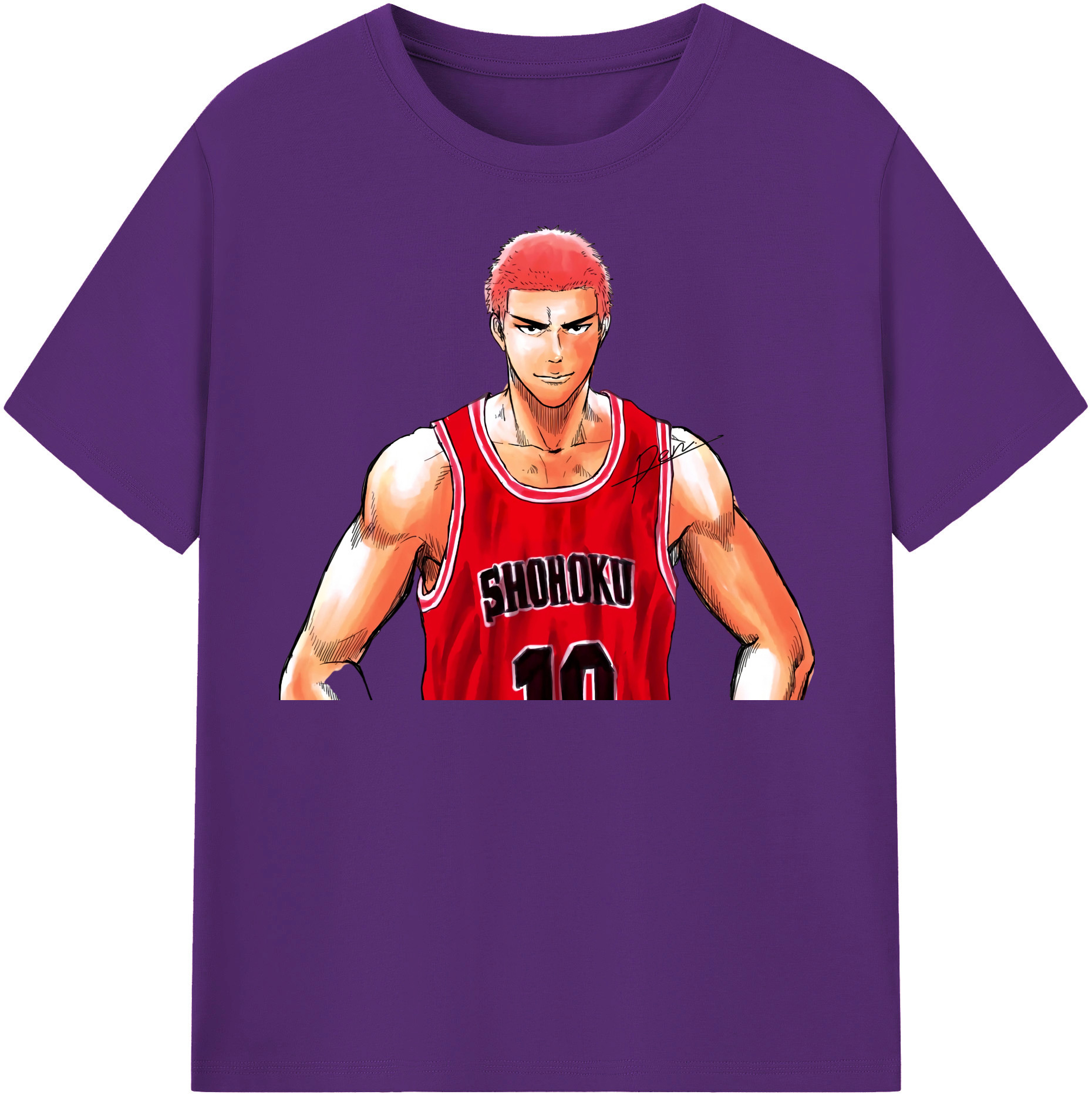 SLAM DUNK／スラムダンク 綿100％半袖Tシャツ（フロントプリント）