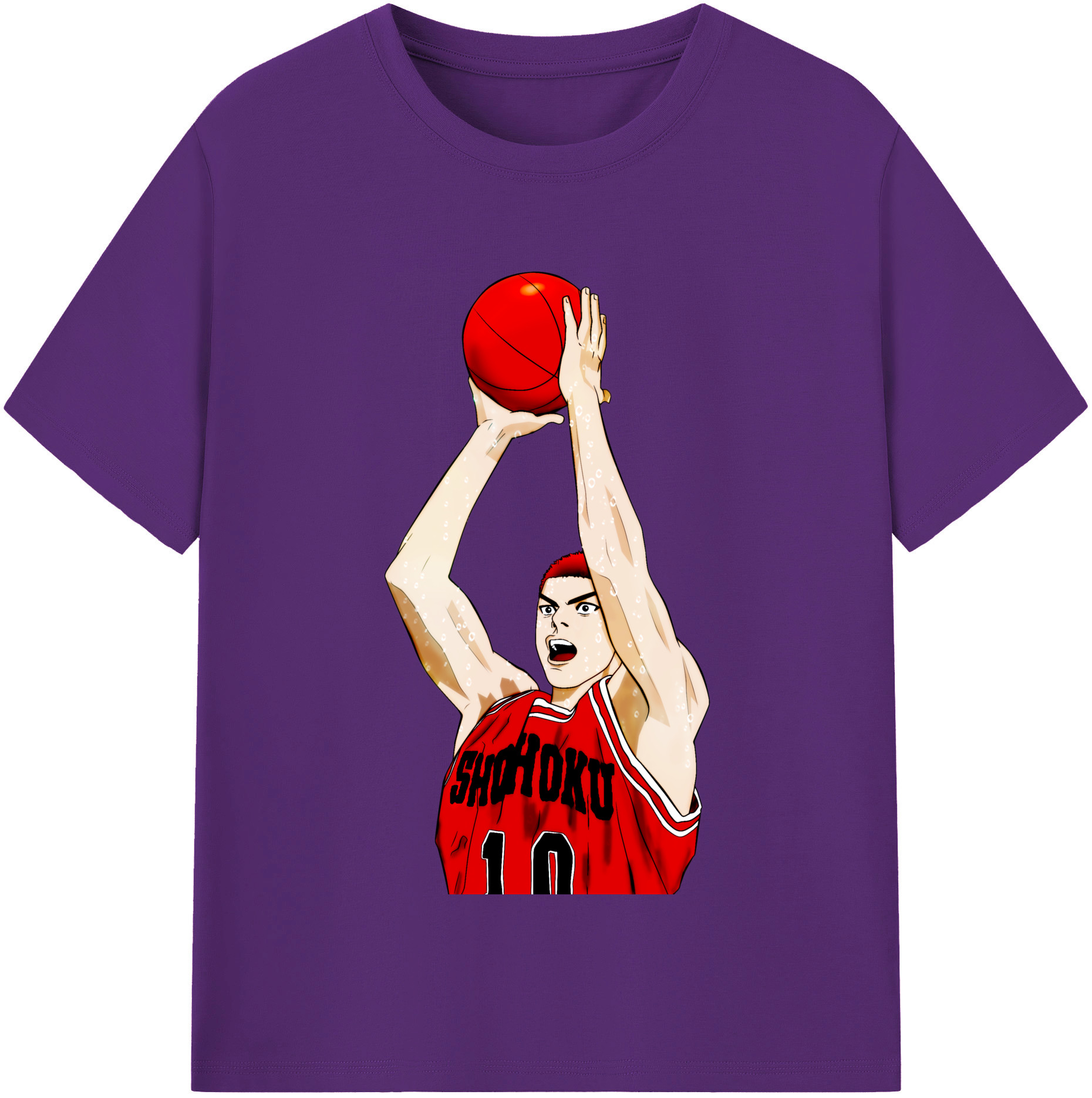 SLAM DUNK／スラムダンク 綿100％半袖Tシャツ（フロントプリント）