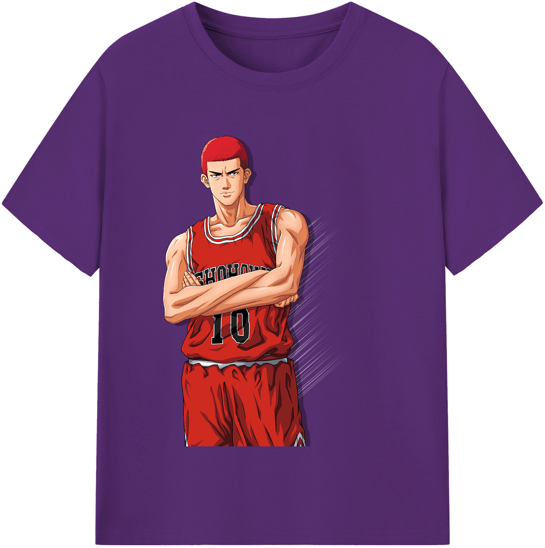 SLAM DUNK／スラムダンク 綿100％半袖Tシャツ（フロントプリント）