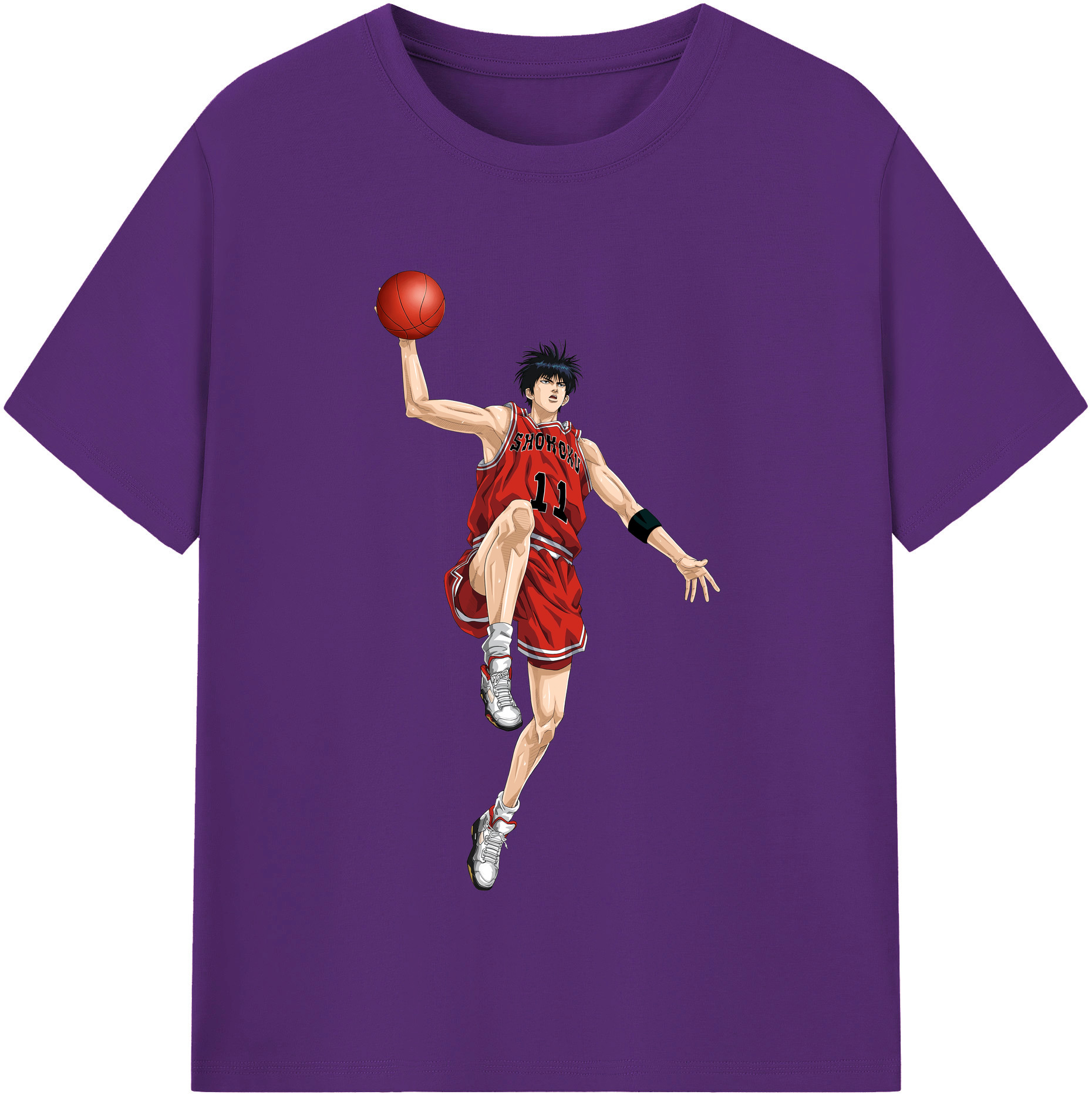 SLAM DUNK／スラムダンク 綿100％半袖Tシャツ（フロントプリント）