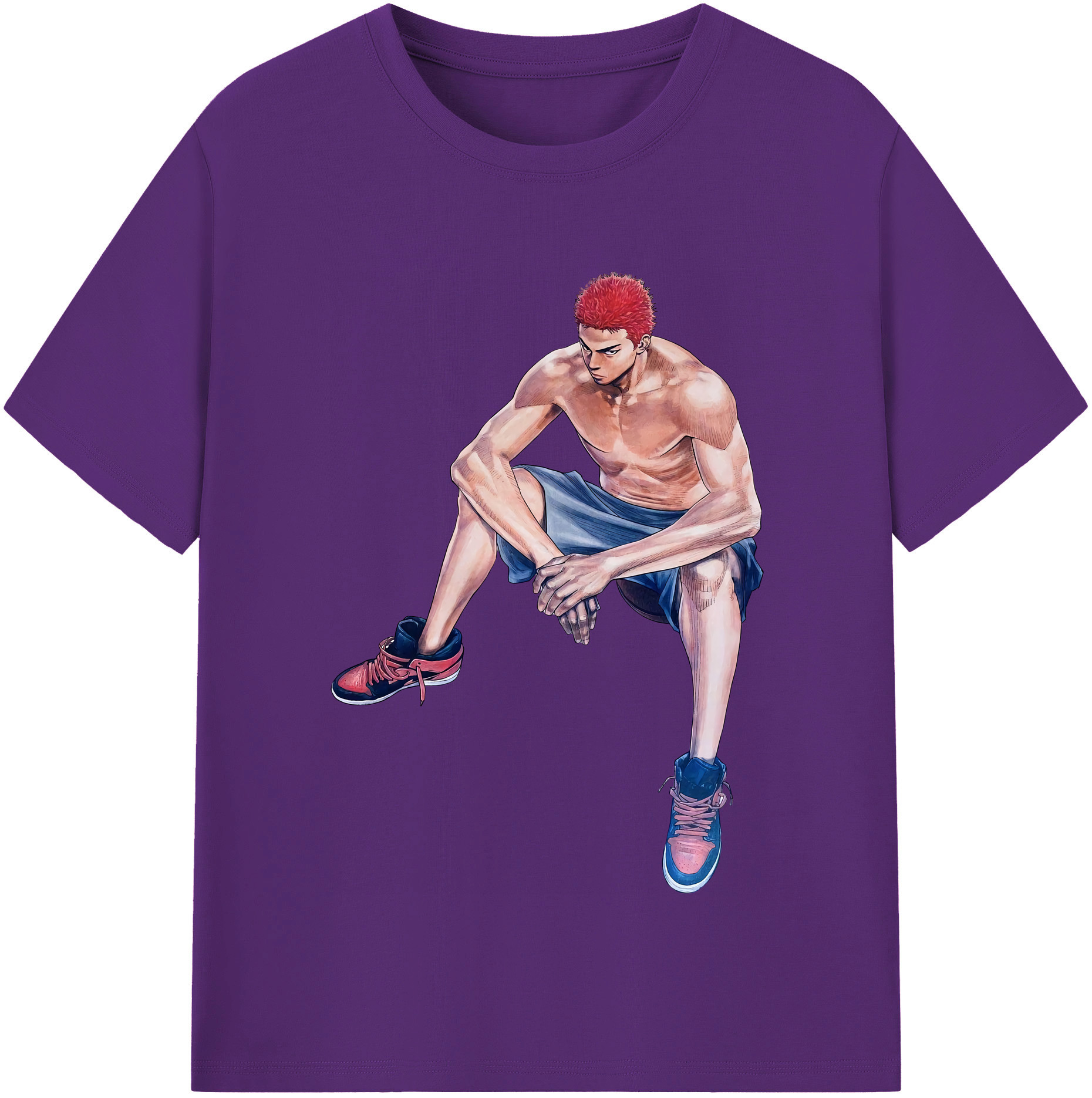SLAM DUNK／スラムダンク 綿100％半袖Tシャツ（フロントプリント）