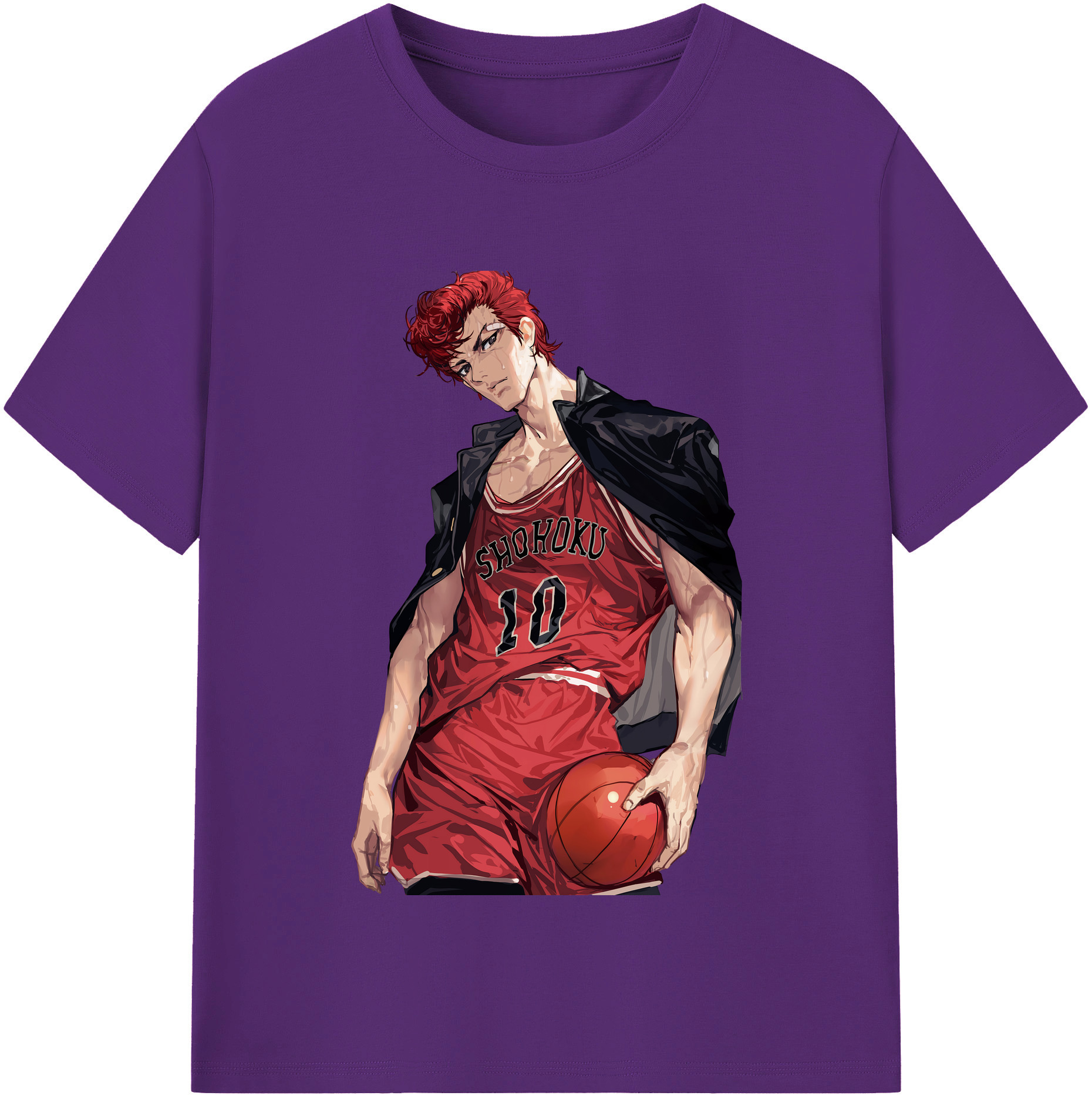 SLAM DUNK／スラムダンク 綿100％半袖Tシャツ（フロントプリント）