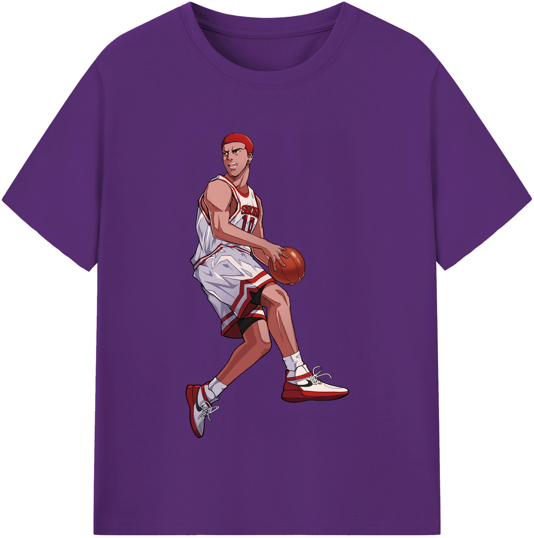 SLAM DUNK／スラムダンク 綿100％半袖Tシャツ（フロントプリント）