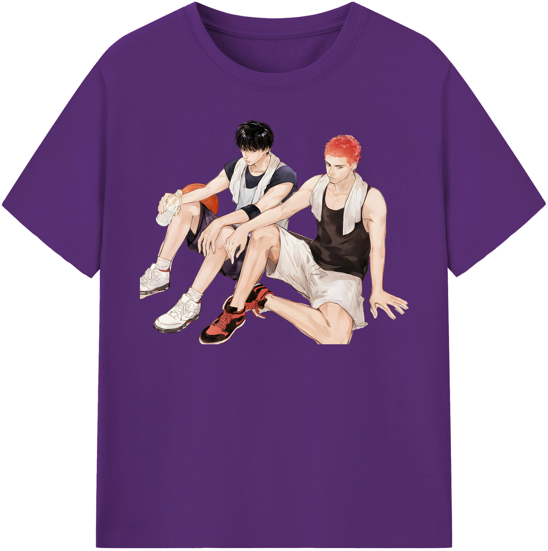 SLAM DUNK／スラムダンク 綿100％半袖Tシャツ（フロントプリント）