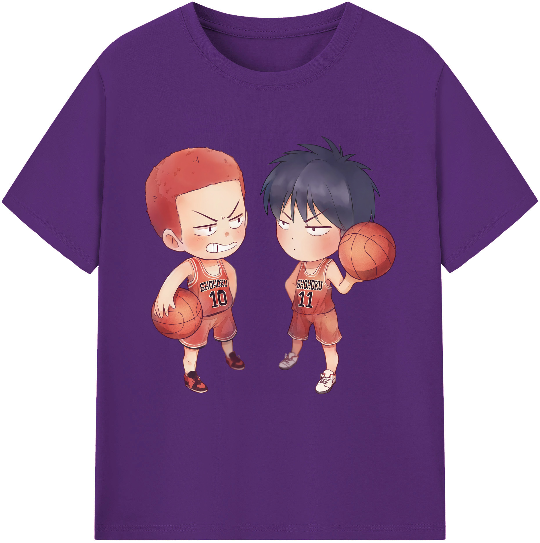 SLAM DUNK／スラムダンク 綿100％半袖Tシャツ（フロントプリント）