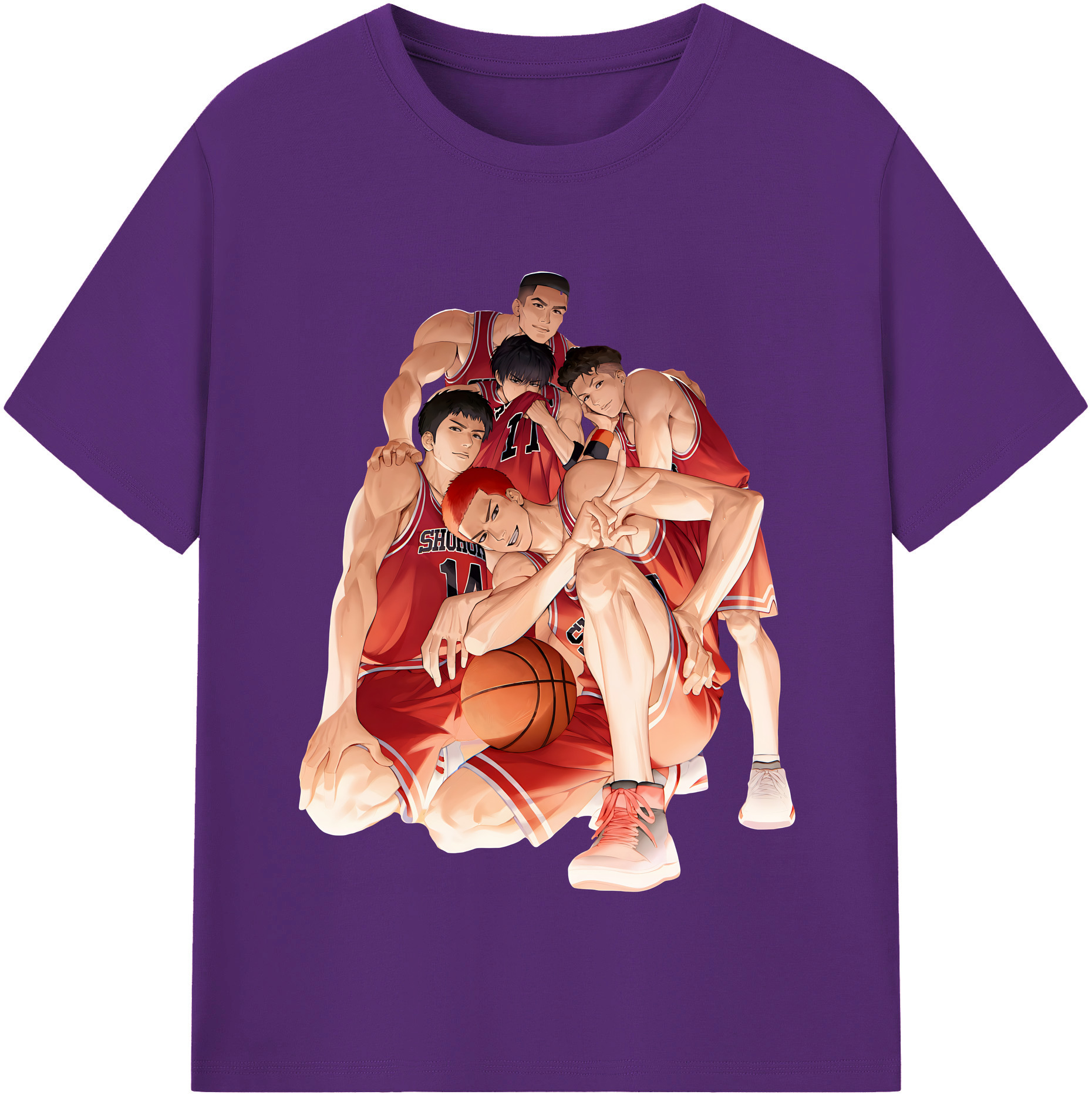 （画像用） SLAM DUNK／スラムダンク 綿100％半袖Tシャツ（フロントプリント）