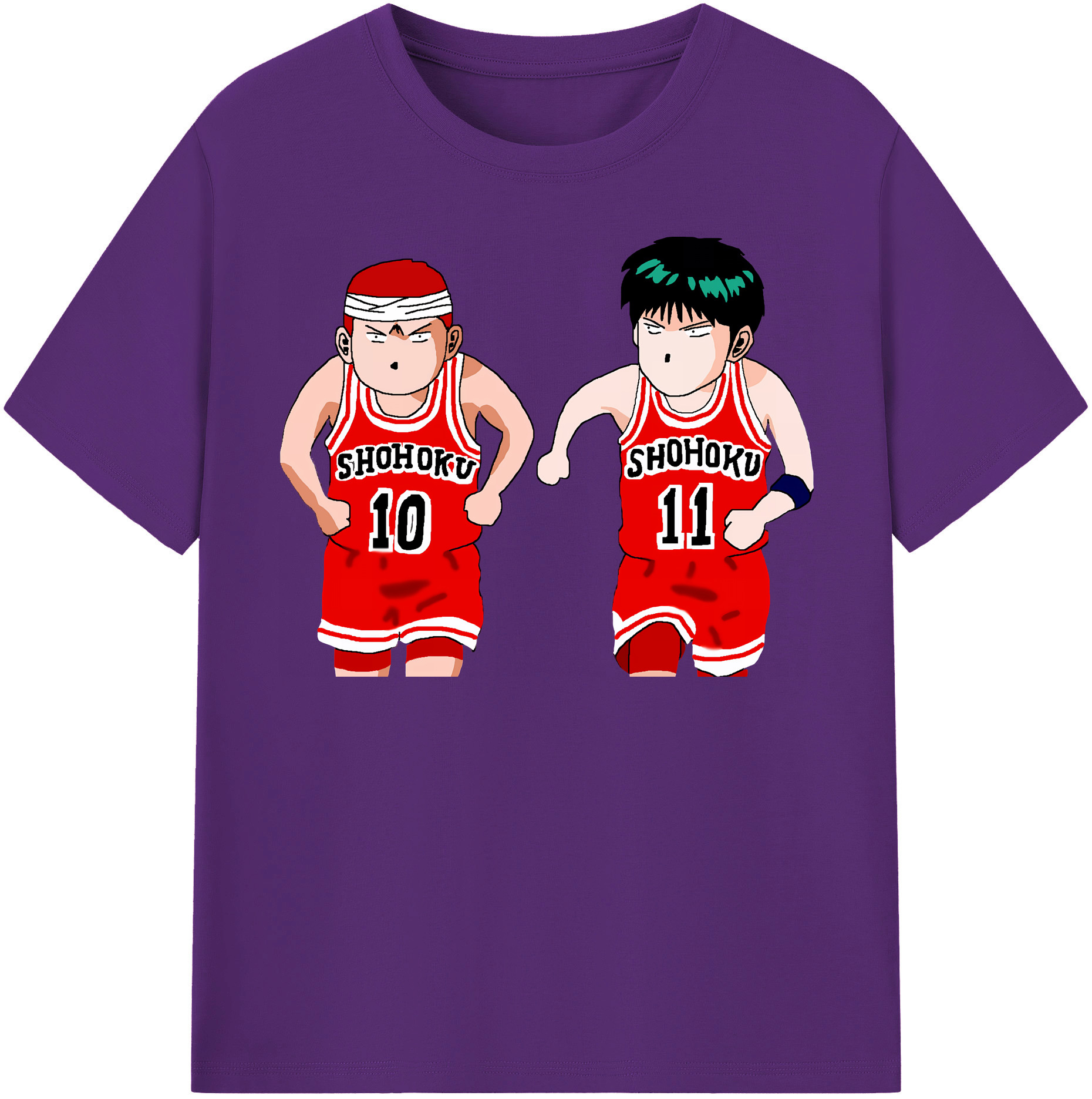 SLAM DUNK／スラムダンク 綿100％半袖Tシャツ（フロントプリント）