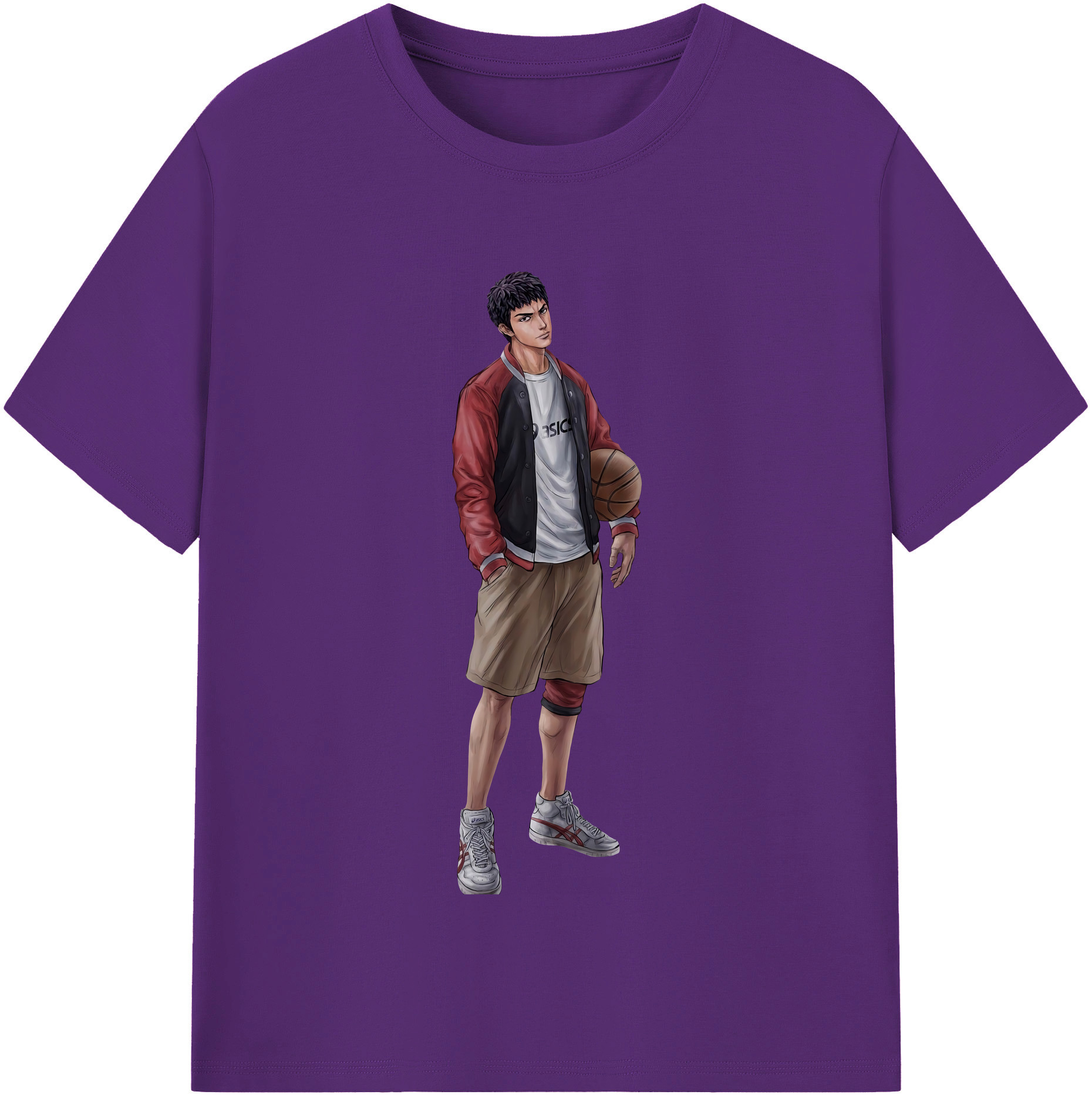 SLAM DUNK／スラムダンク 綿100％半袖Tシャツ（フロントプリント）