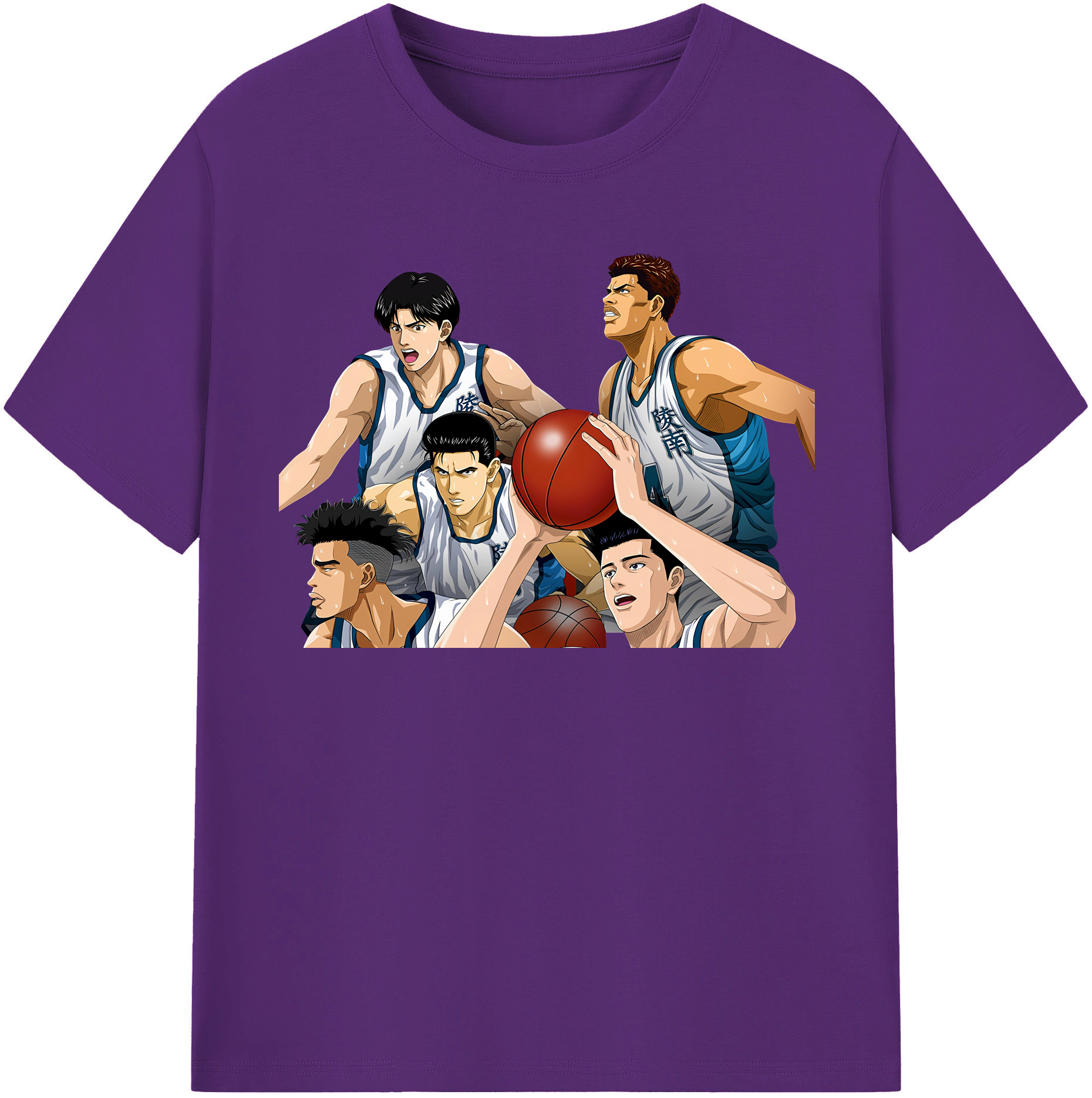 SLAM DUNK／スラムダンク 綿100％半袖Tシャツ（フロントプリント）