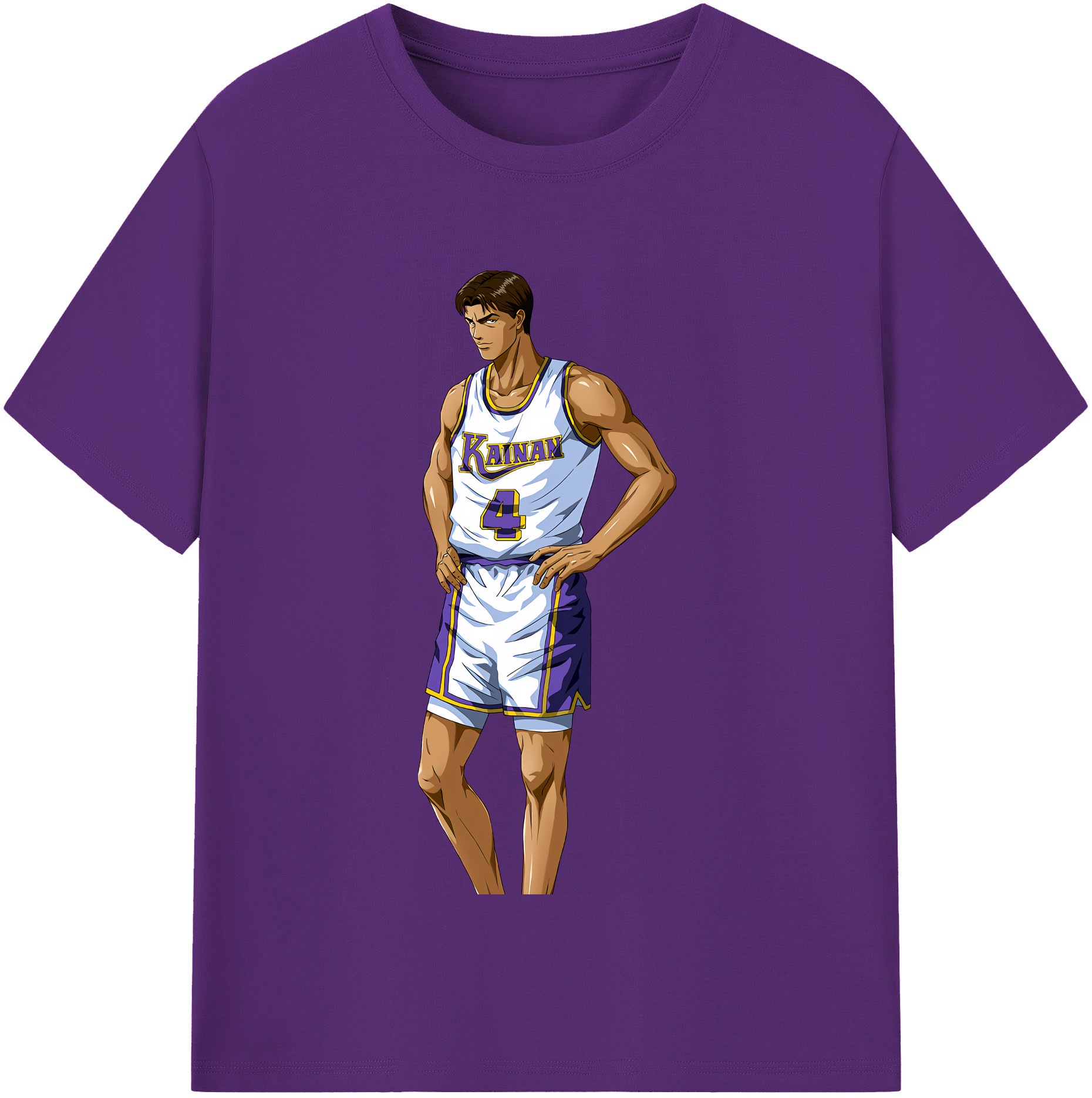 SLAM DUNK／スラムダンク 綿100％半袖Tシャツ（フロントプリント）