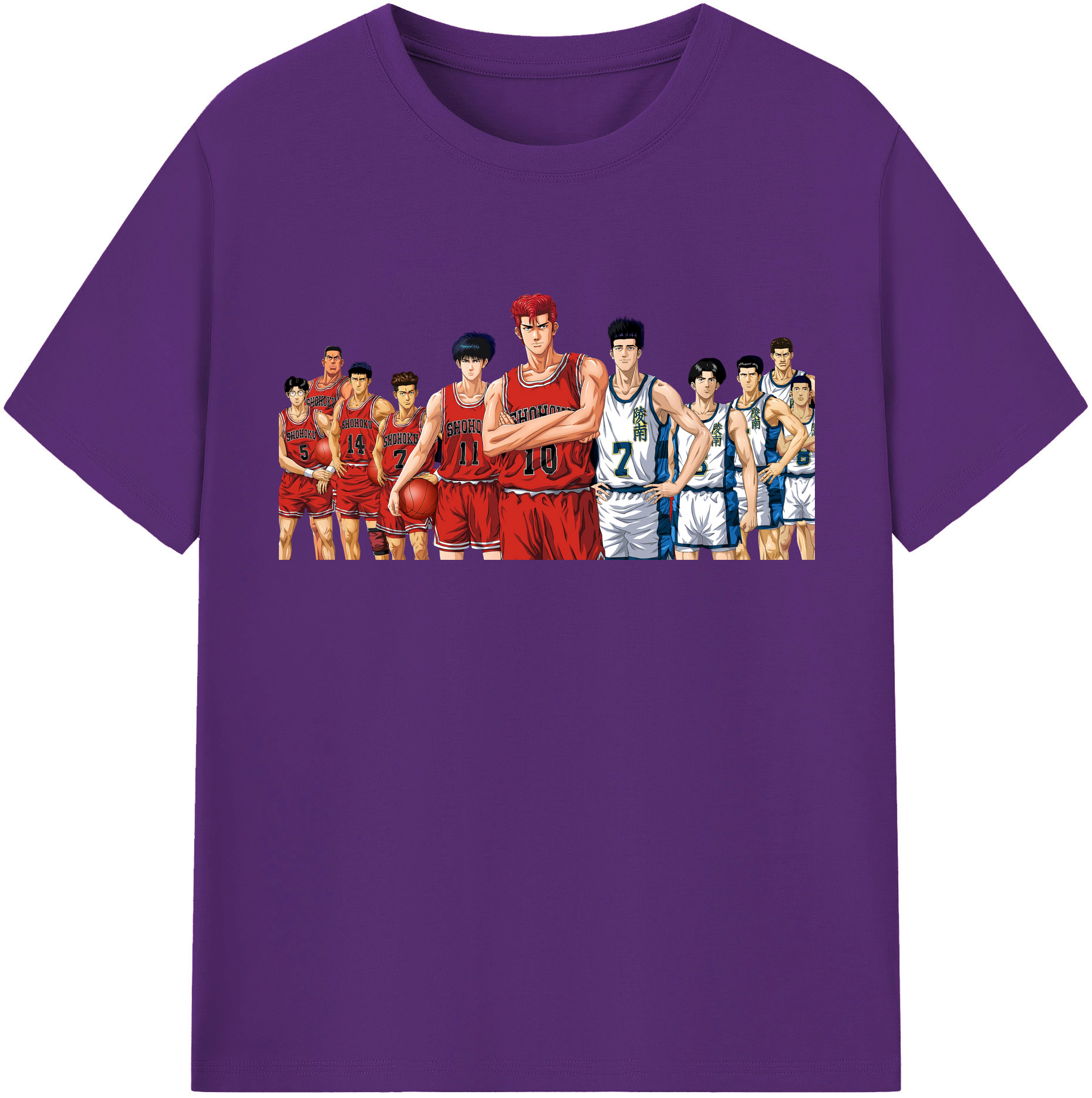 SLAM DUNK／スラムダンク 綿100％半袖Tシャツ（フロントプリント）