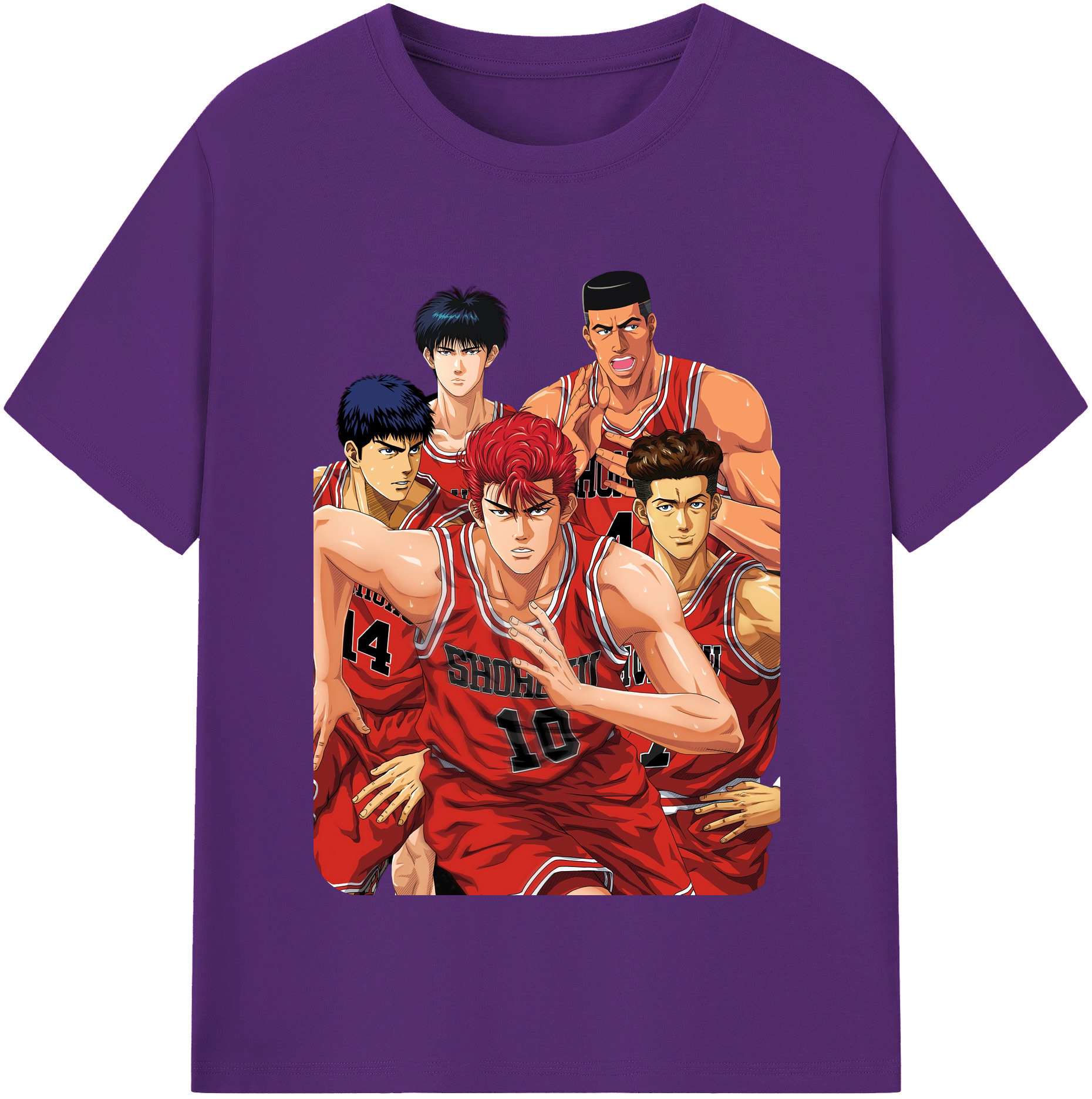 SLAM DUNK／スラムダンク 綿100％半袖Tシャツ（フロントプリント）
