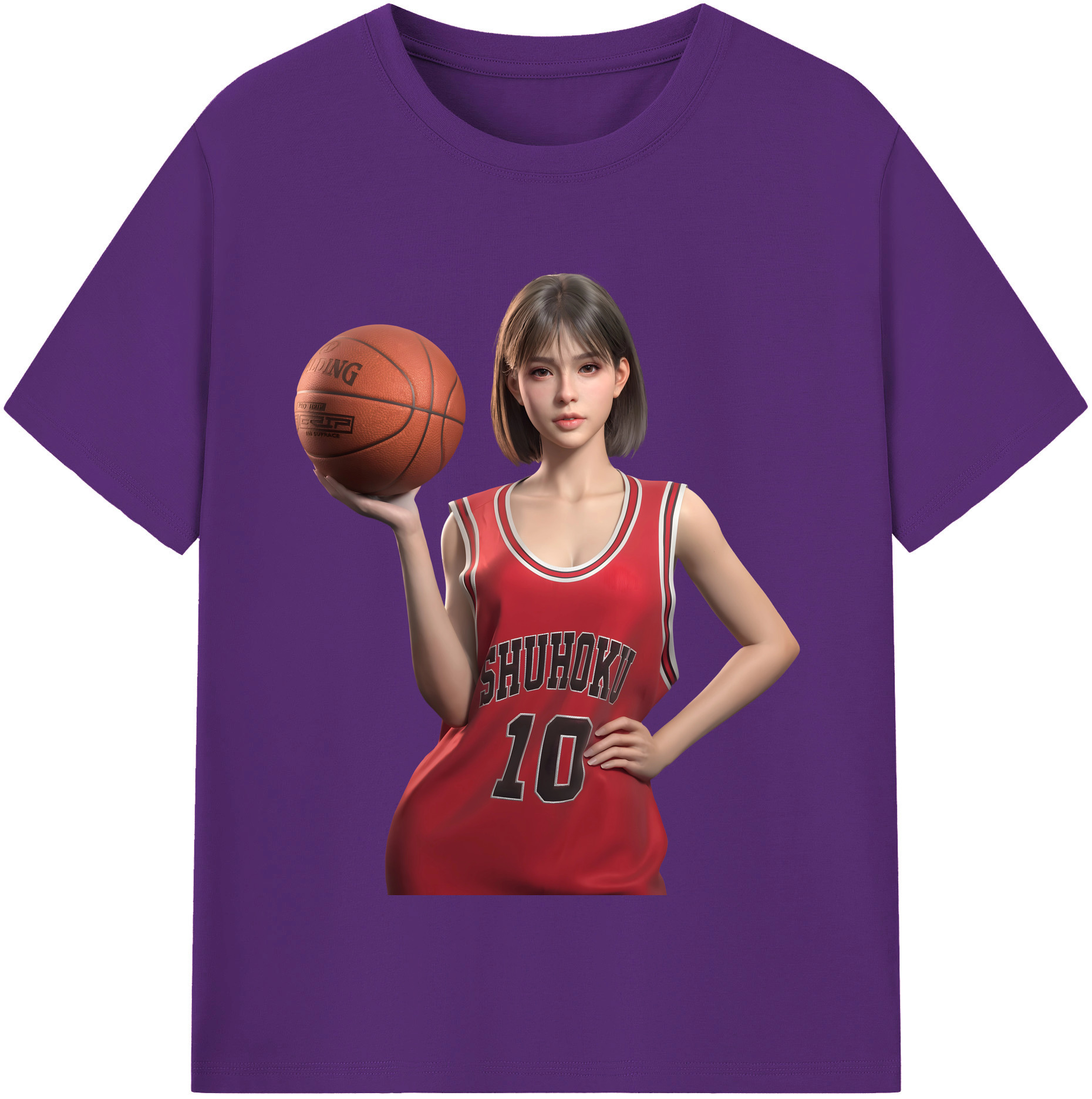 SLAM DUNK／スラムダンク 綿100％半袖Tシャツ（フロントプリント）