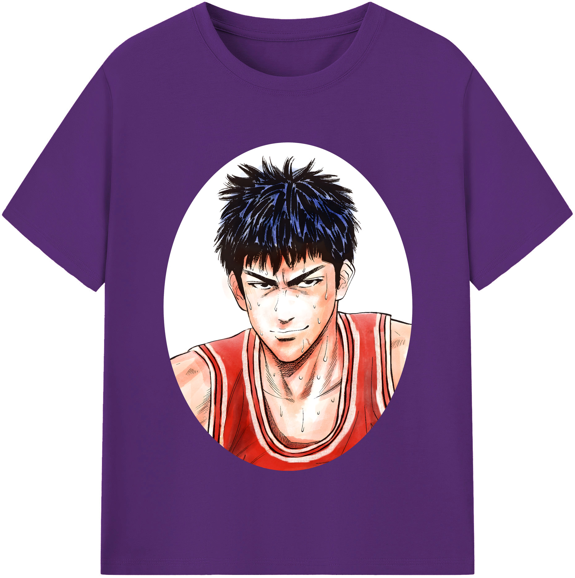 SLAM DUNK／スラムダンク 綿100％半袖Tシャツ（フロントプリント）