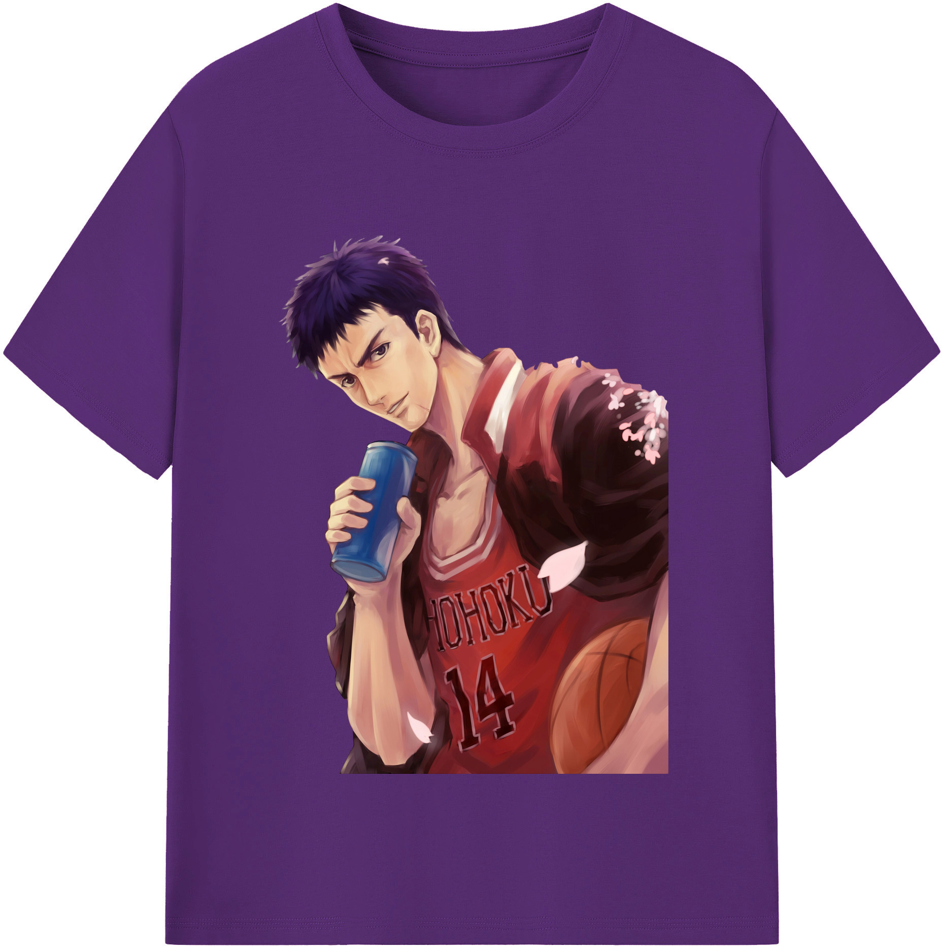 SLAM DUNK／スラムダンク 綿100％半袖Tシャツ（フロントプリント）