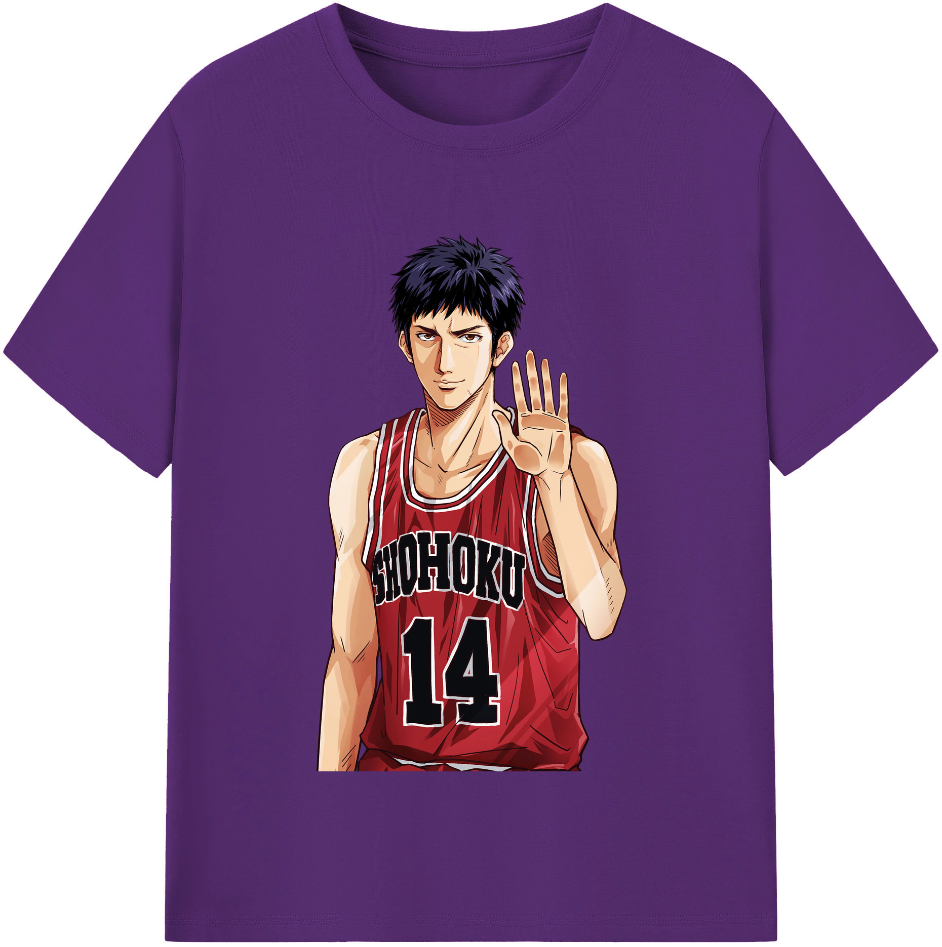 SLAM DUNK／スラムダンク 綿100％半袖Tシャツ（フロントプリント）
