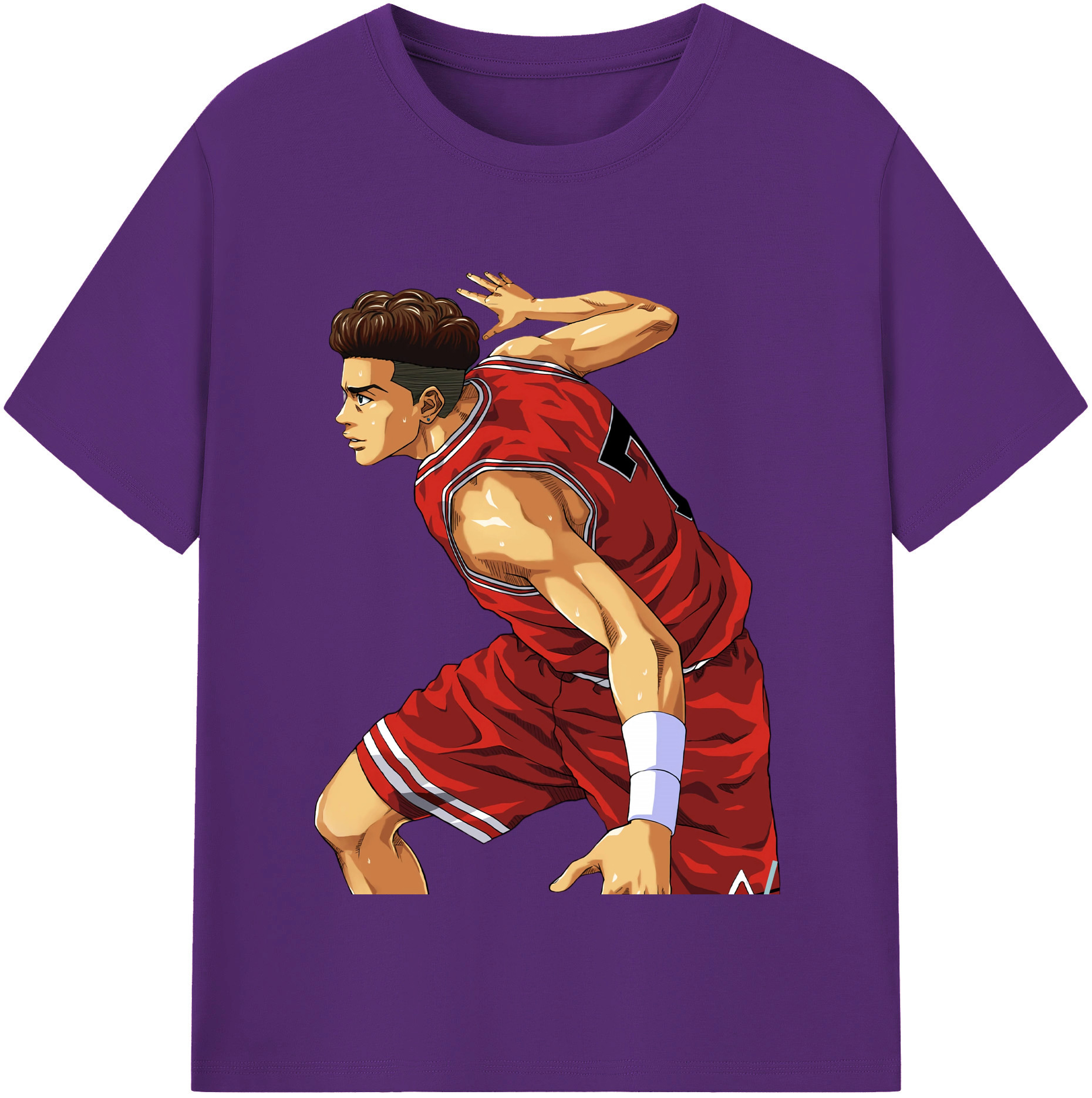 SLAM DUNK／スラムダンク 綿100％半袖Tシャツ（フロントプリント）