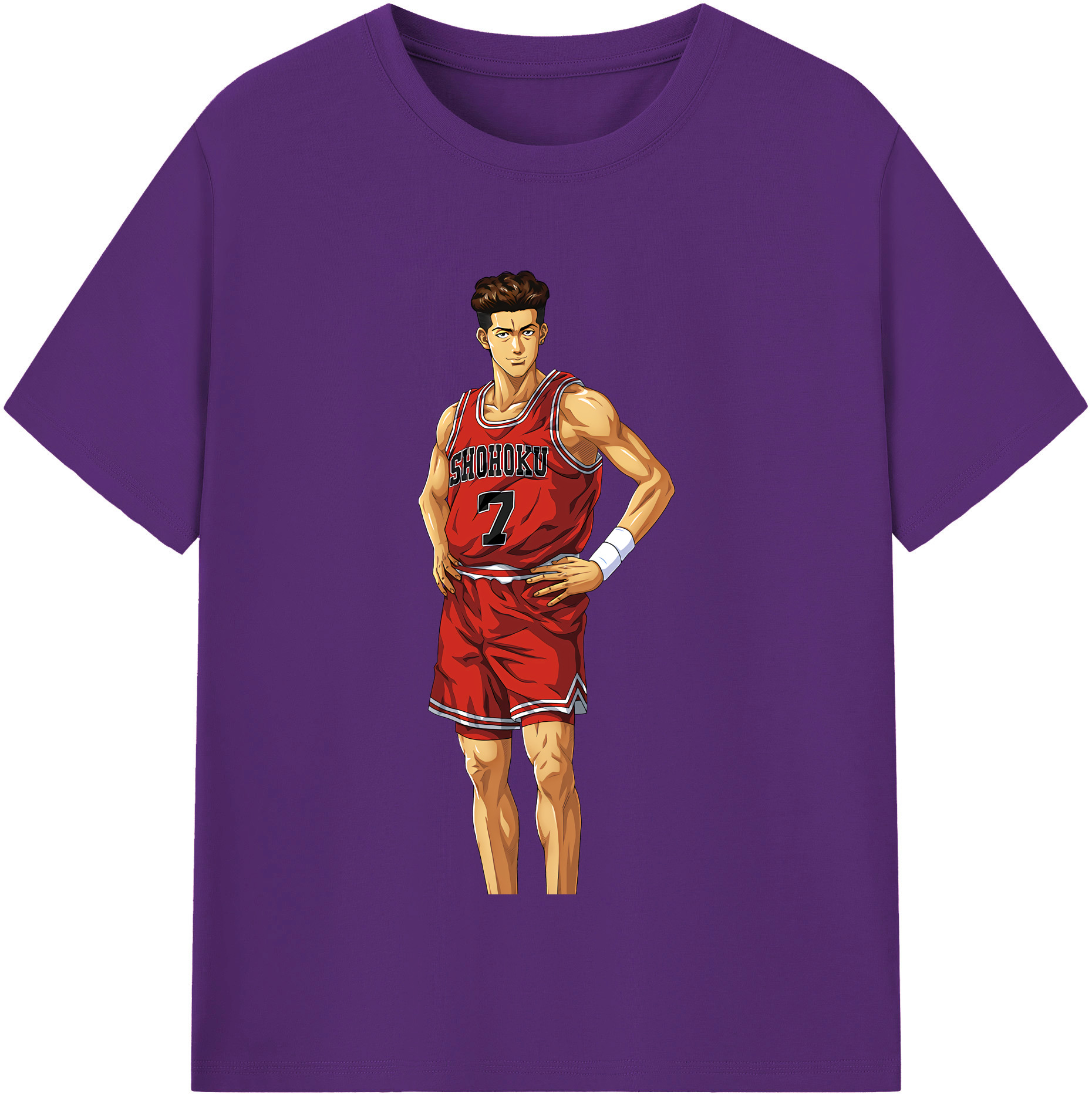 SLAM DUNK／スラムダンク 綿100％半袖Tシャツ（フロントプリント）