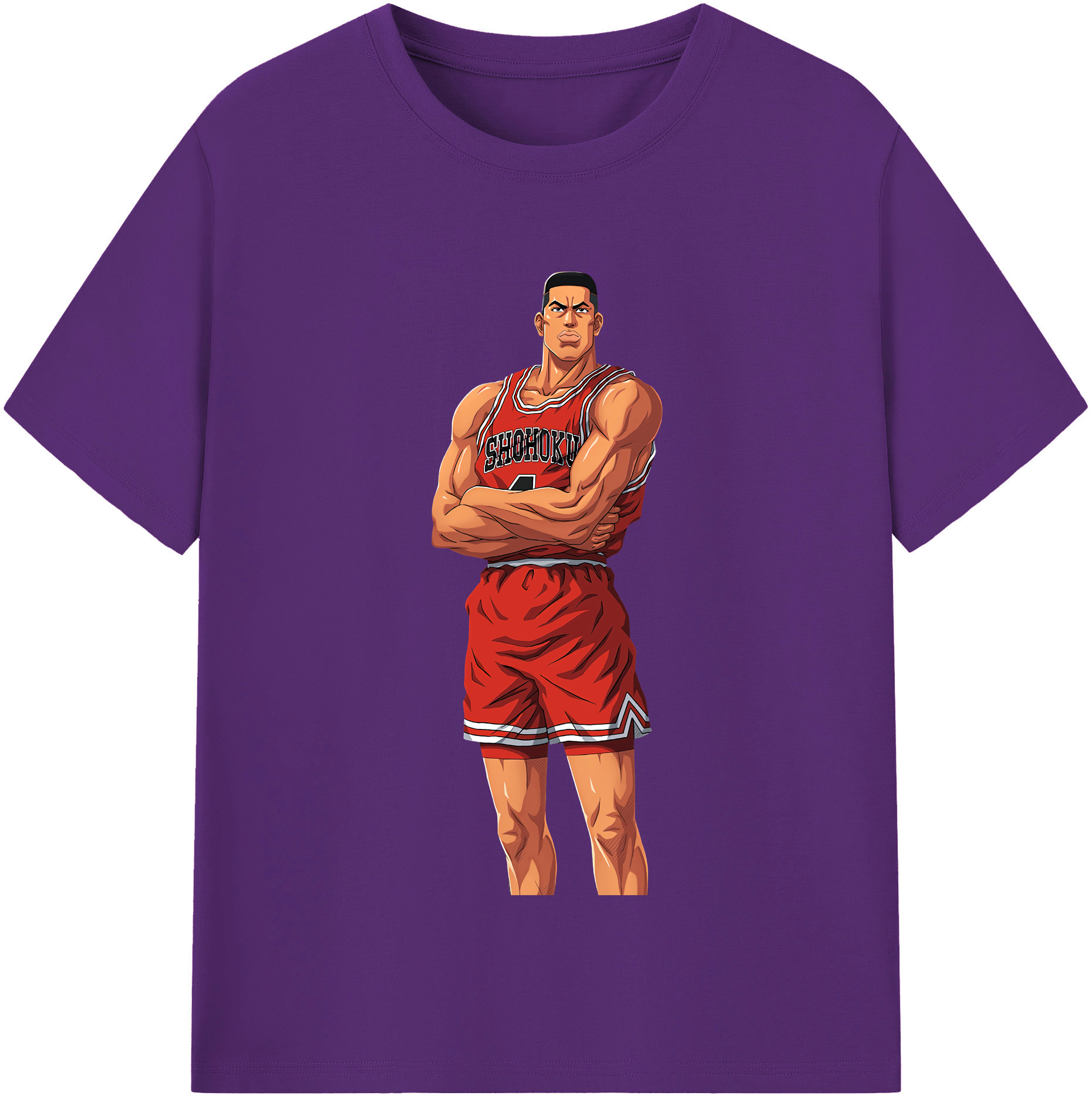 SLAM DUNK／スラムダンク 綿100％半袖Tシャツ（フロントプリント）