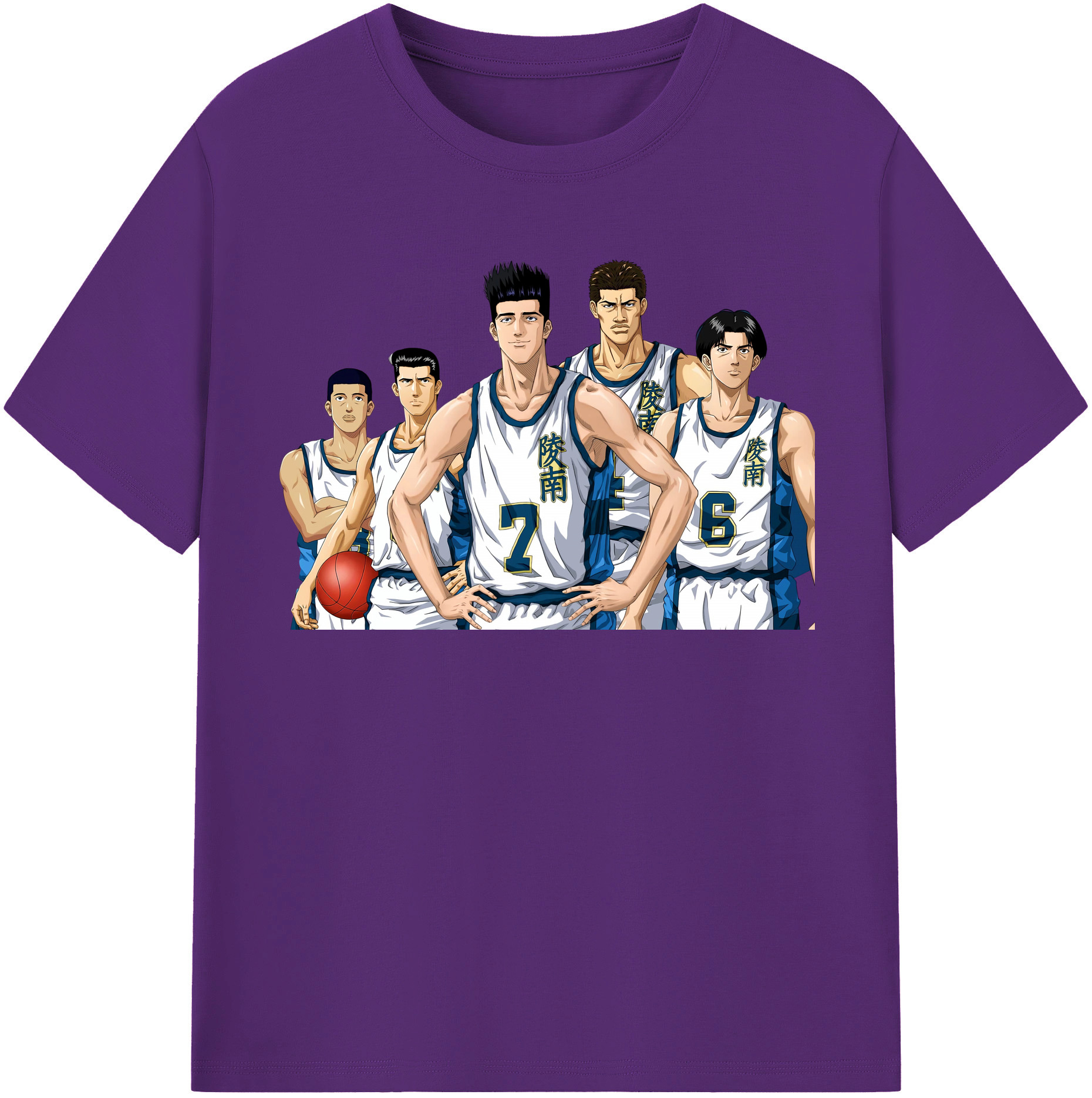 SLAM DUNK／スラムダンク 綿100％半袖Tシャツ（フロントプリント）