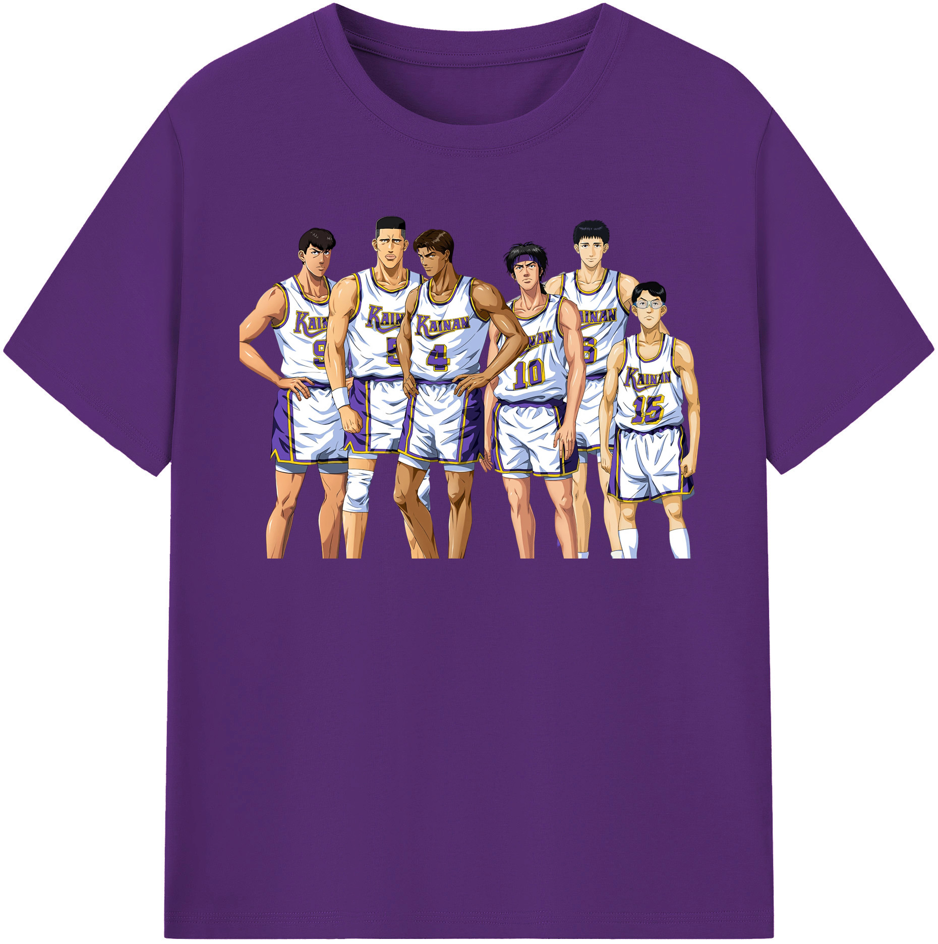 SLAM DUNK／スラムダンク 綿100％半袖Tシャツ（フロントプリント）