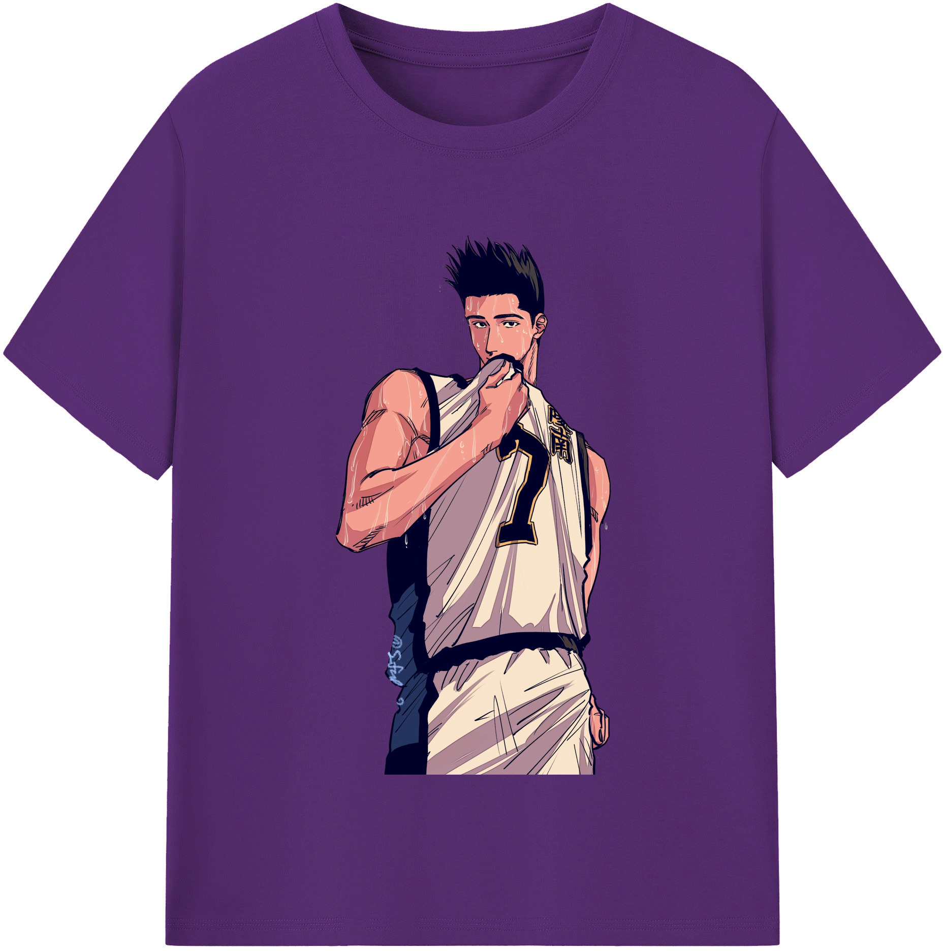 SLAM DUNK／スラムダンク 綿100％半袖Tシャツ（フロントプリント）