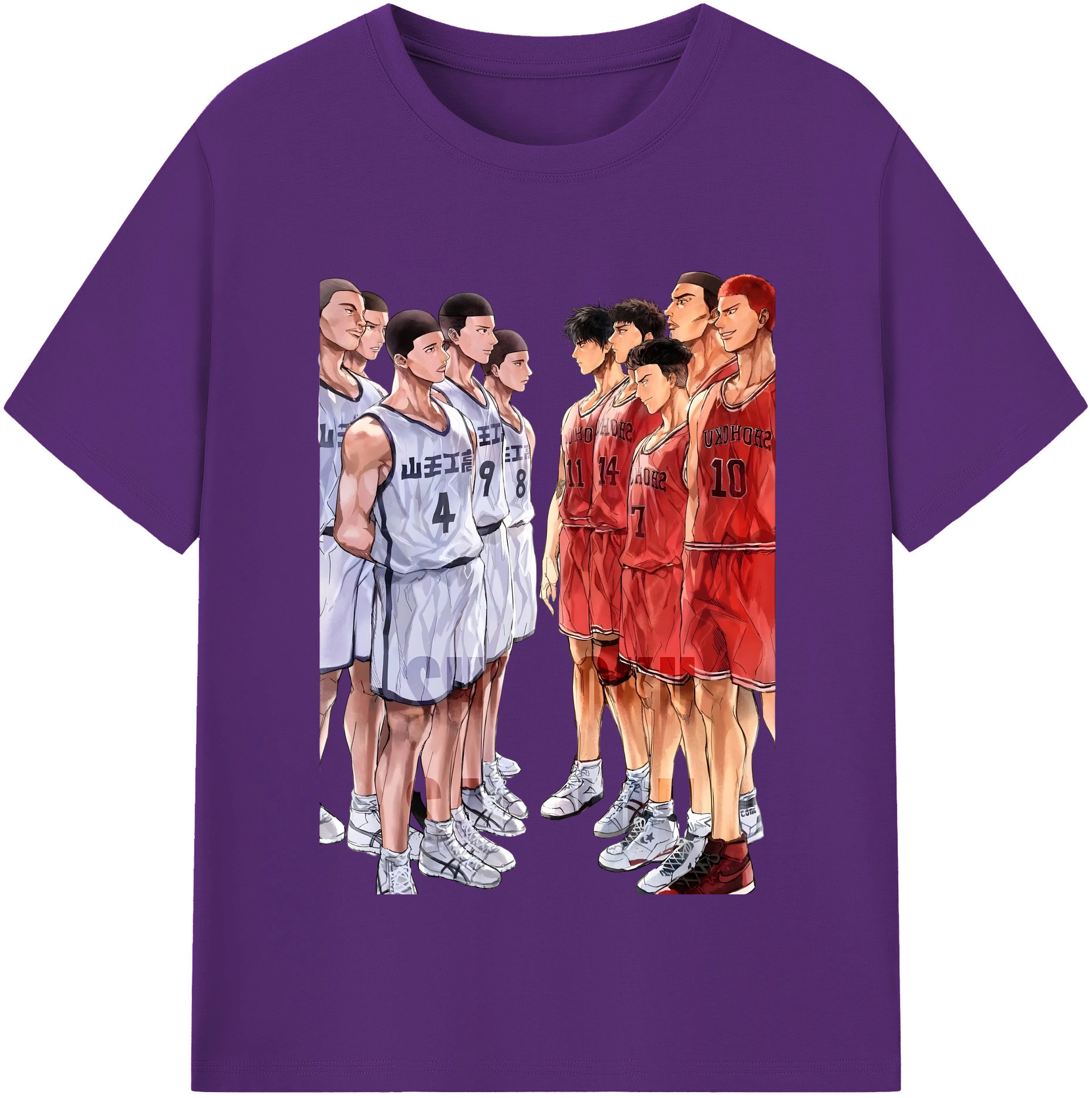 SLAM DUNK／スラムダンク 綿100％半袖Tシャツ（フロントプリント）