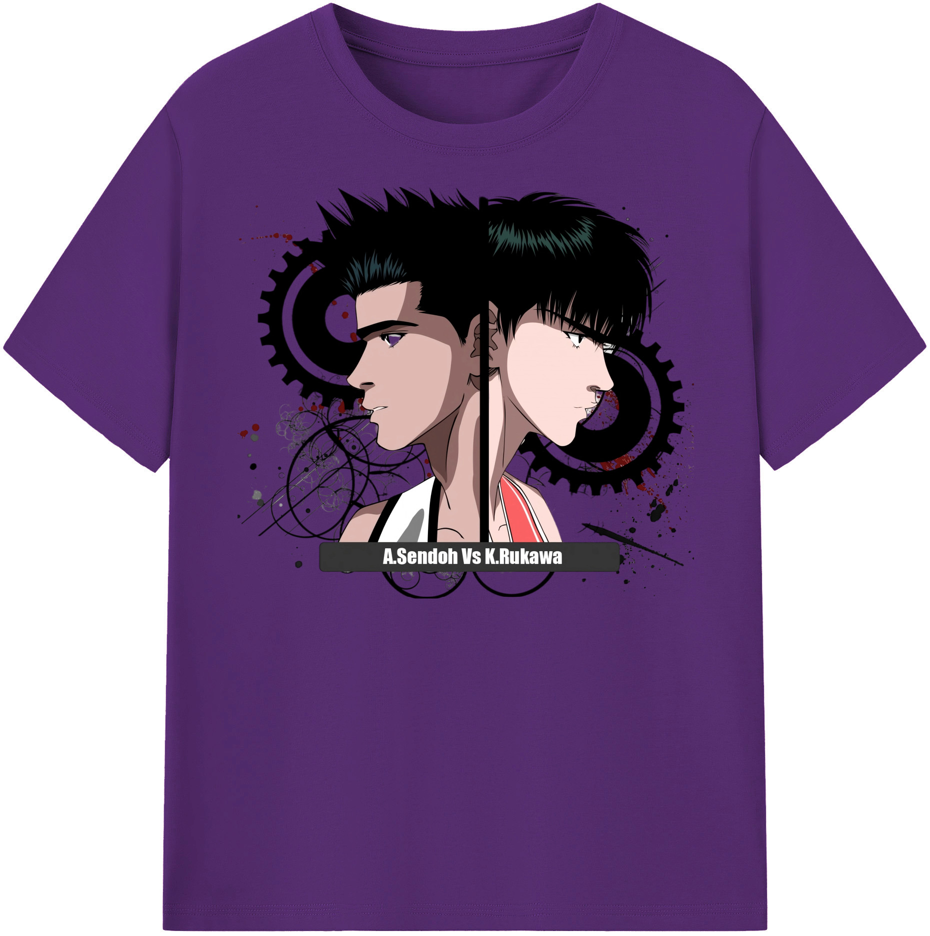 SLAM DUNK／スラムダンク 綿100％半袖Tシャツ（フロントプリント）