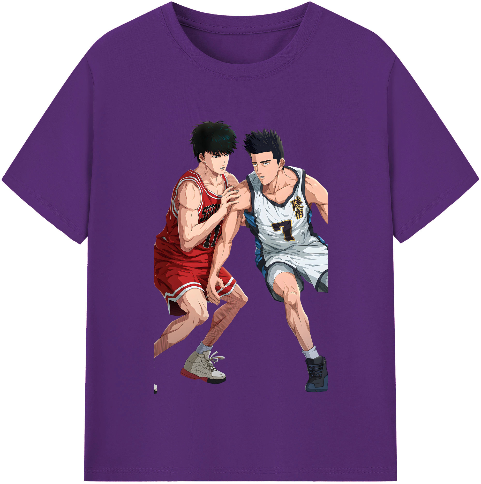 SLAM DUNK／スラムダンク 綿100％半袖Tシャツ（フロントプリント）