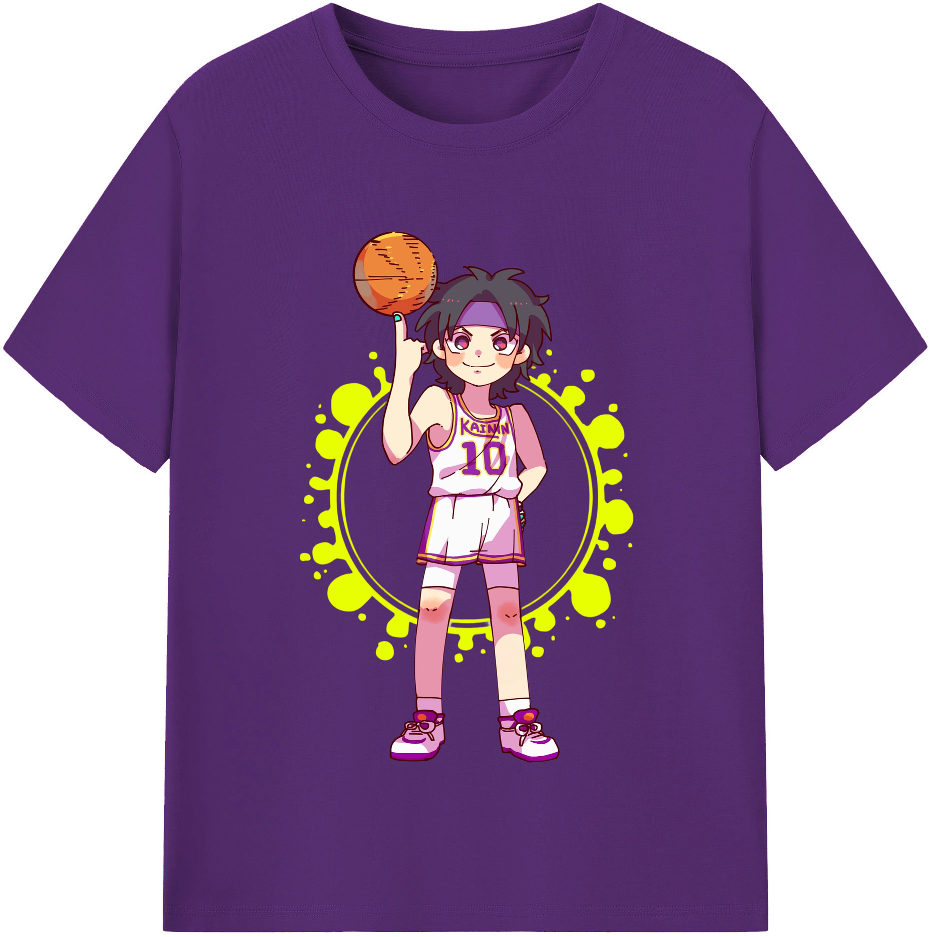 SLAM DUNK／スラムダンク 綿100％半袖Tシャツ（フロントプリント）