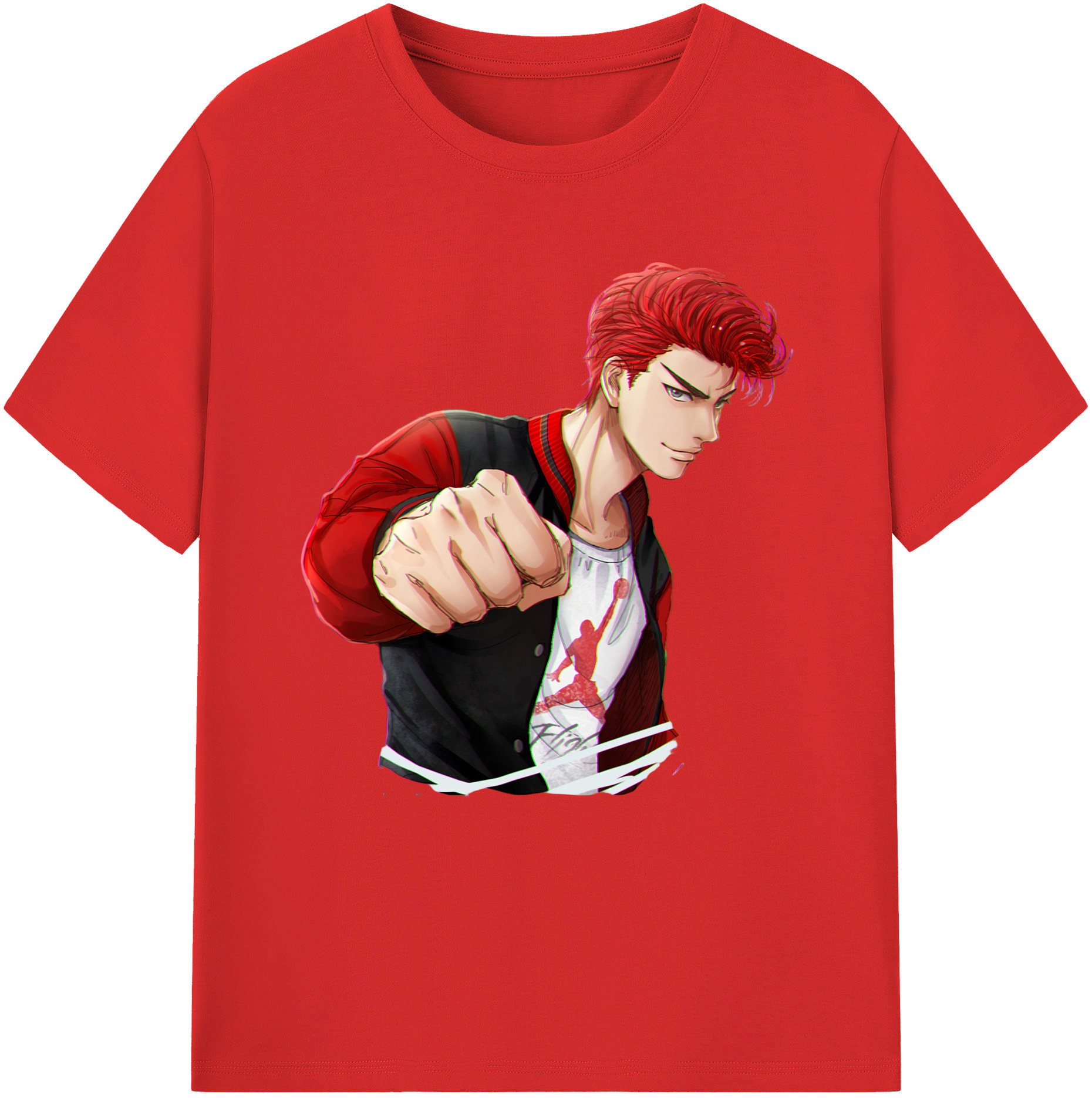 SLAM DUNK／スラムダンク 綿100％半袖Tシャツ（フロントプリント）