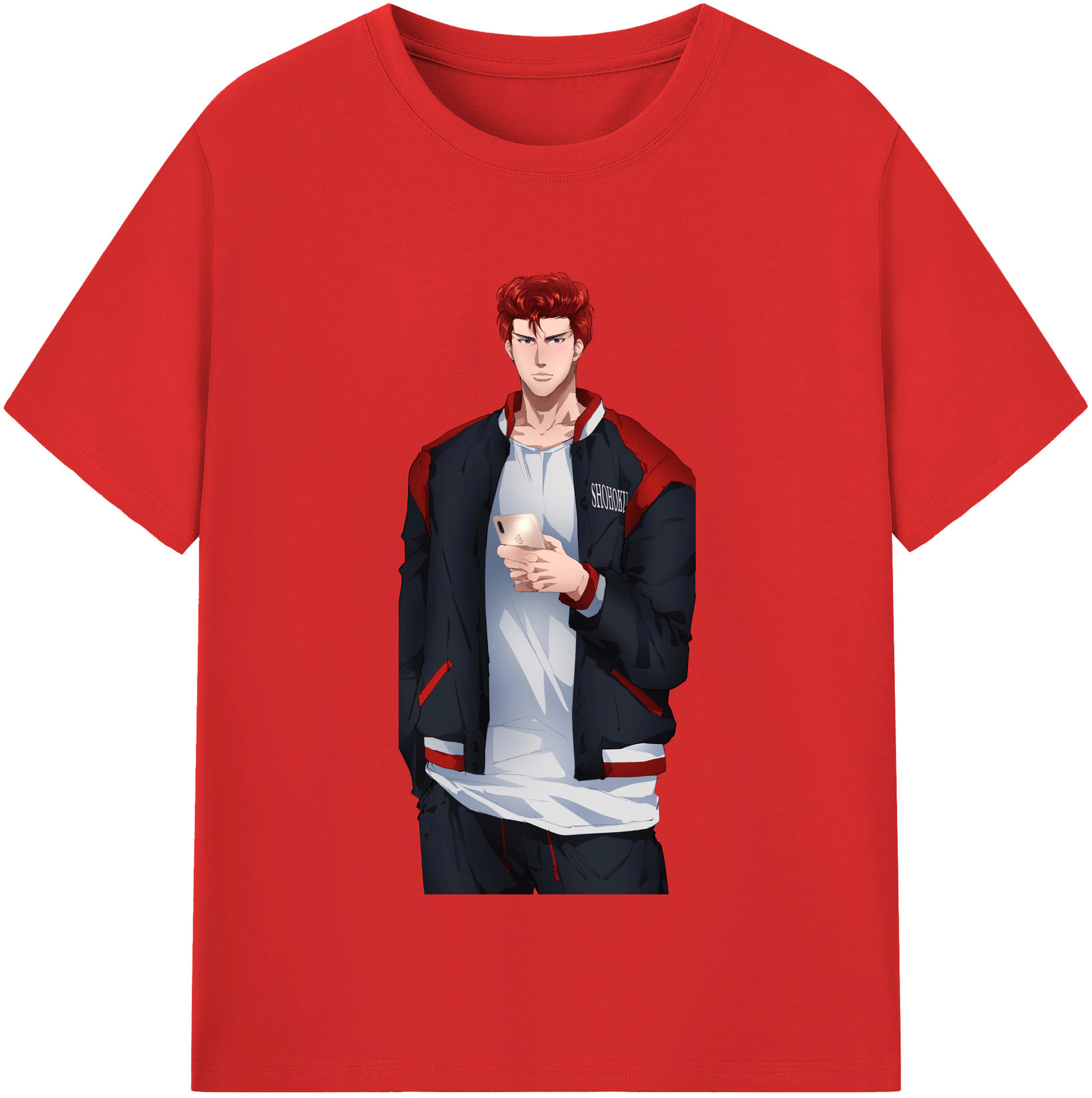 SLAM DUNK／スラムダンク 綿100％半袖Tシャツ（フロントプリント）