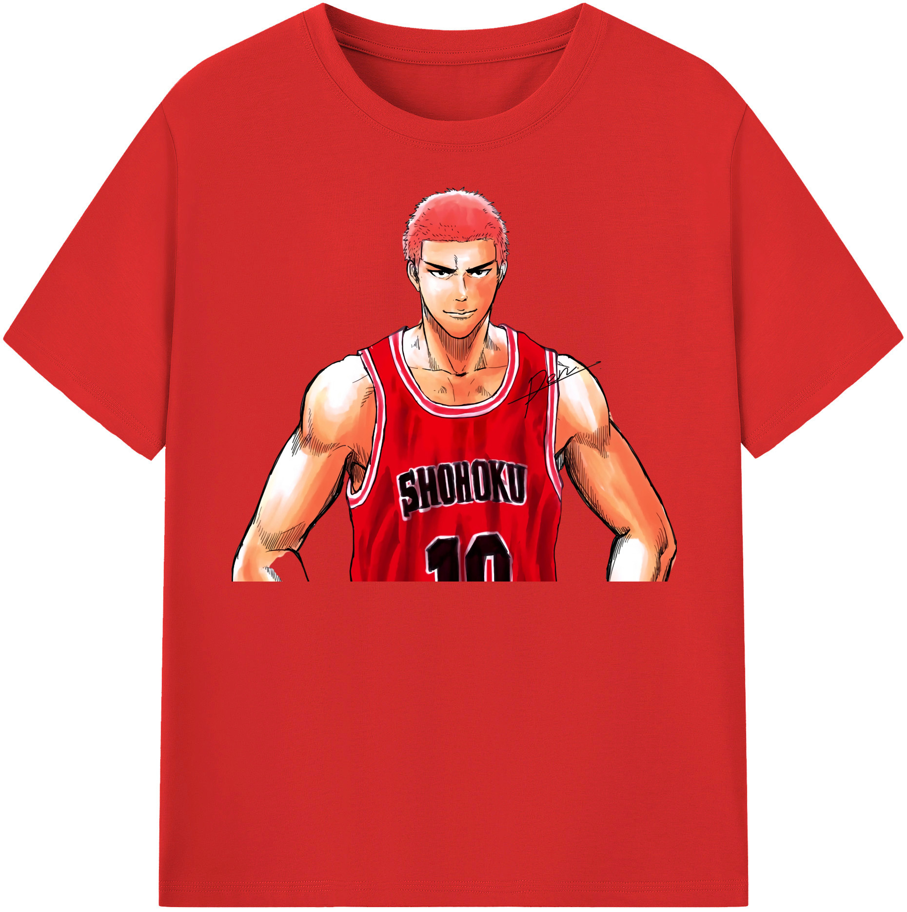 SLAM DUNK／スラムダンク 綿100％半袖Tシャツ（フロントプリント）