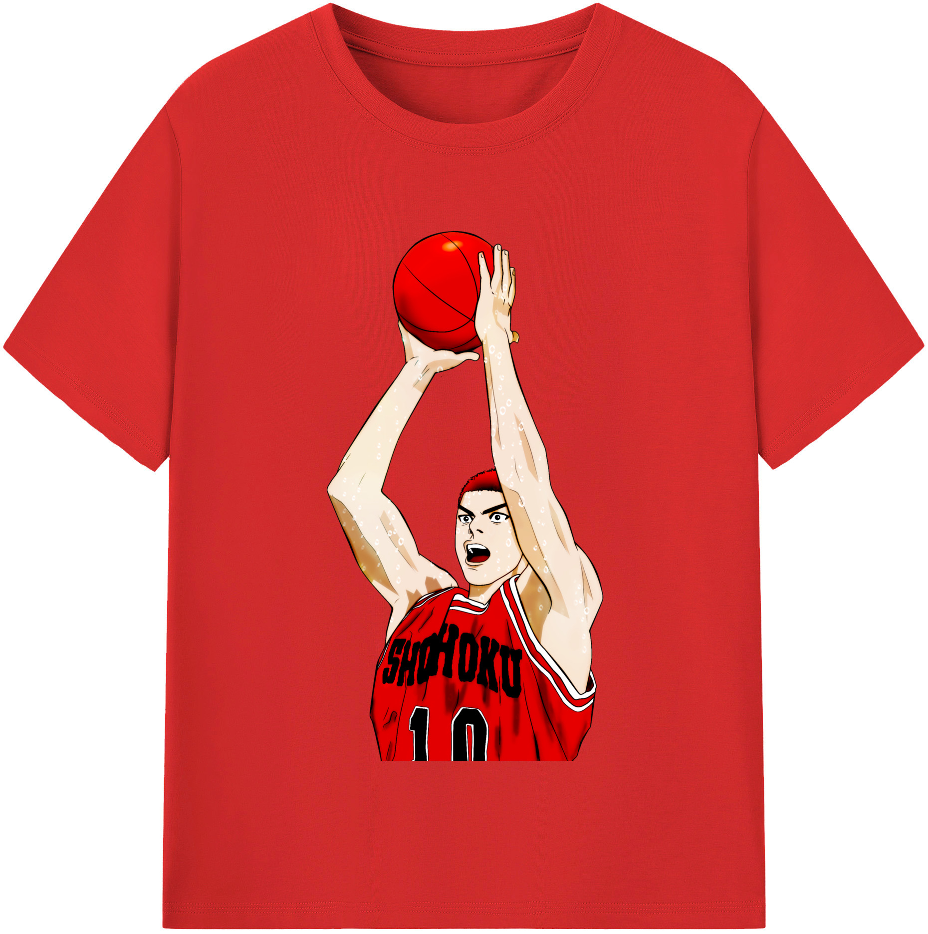 SLAM DUNK／スラムダンク 綿100％半袖Tシャツ（フロントプリント）