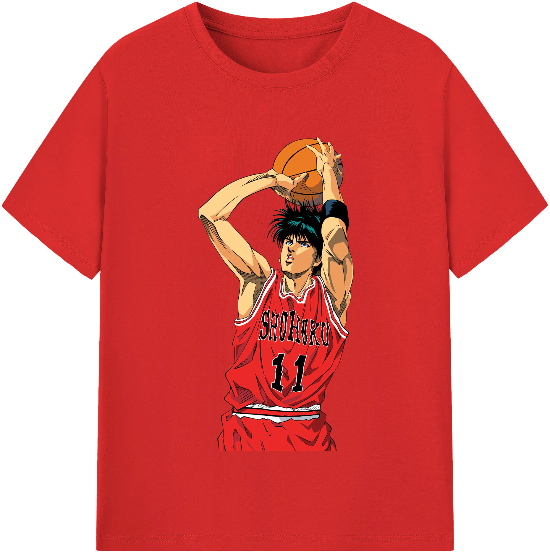 SLAM DUNK／スラムダンク 綿100％半袖Tシャツ（フロントプリント）