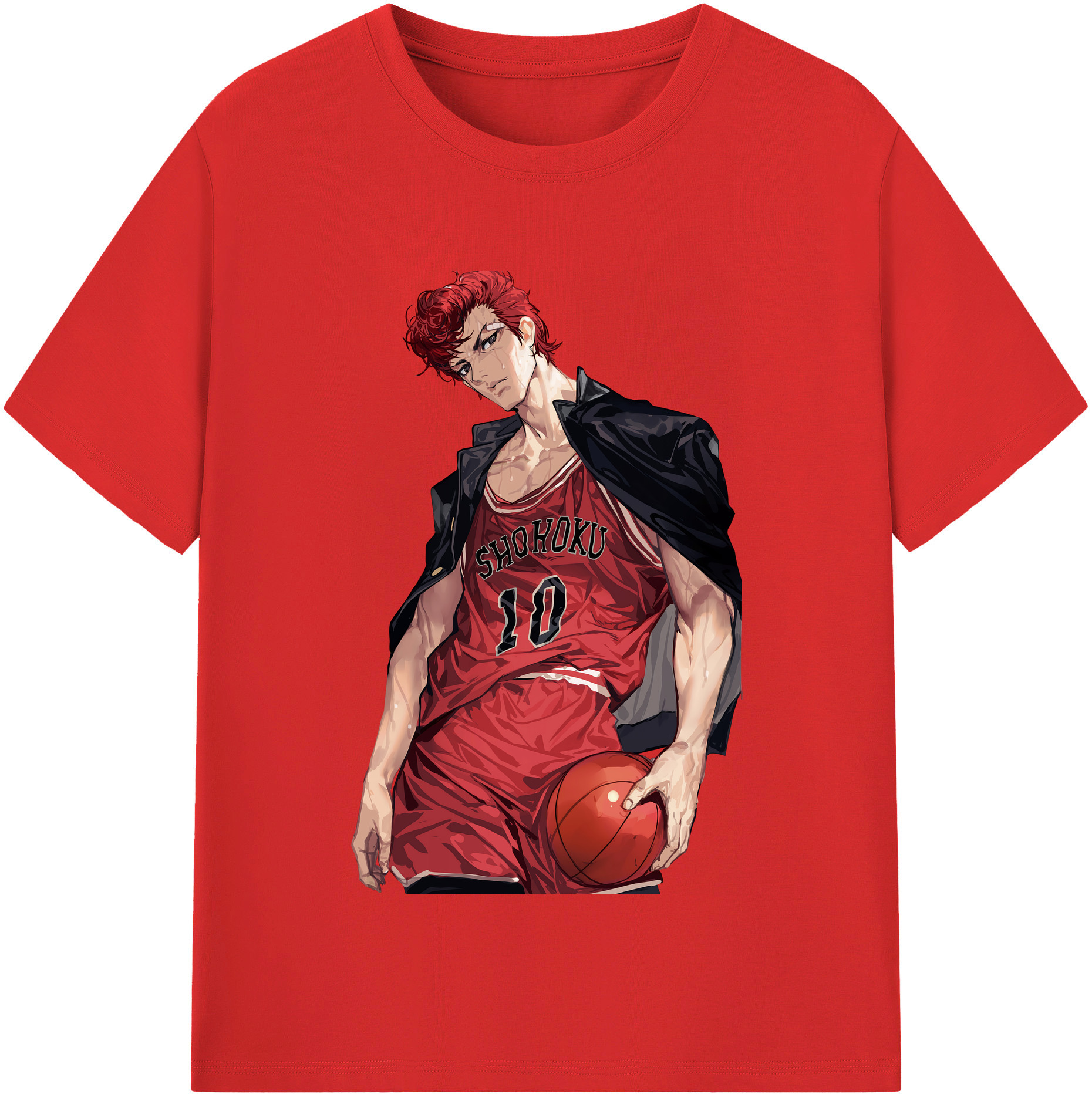 SLAM DUNK／スラムダンク 綿100％半袖Tシャツ（フロントプリント）