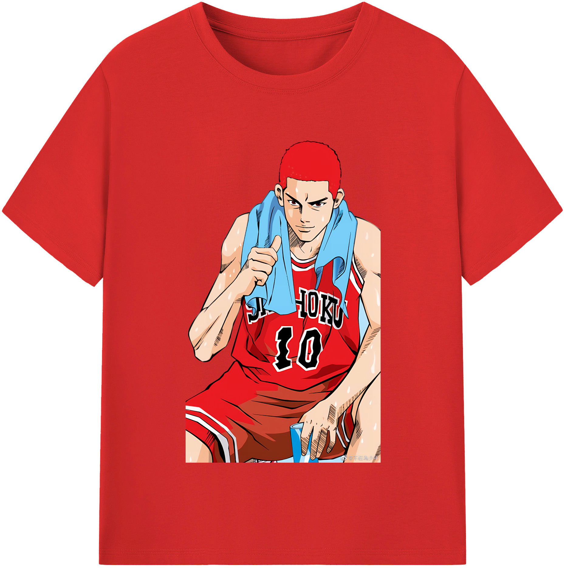 SLAM DUNK／スラムダンク 綿100％半袖Tシャツ（フロントプリント）