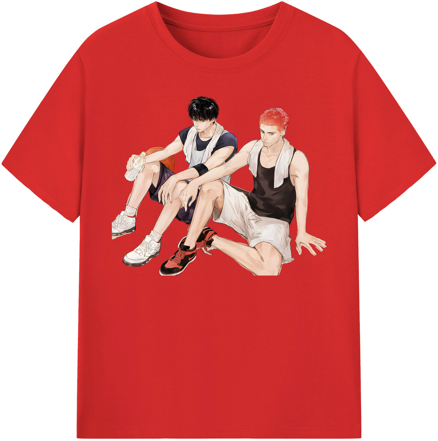 SLAM DUNK／スラムダンク 綿100％半袖Tシャツ（フロントプリント）