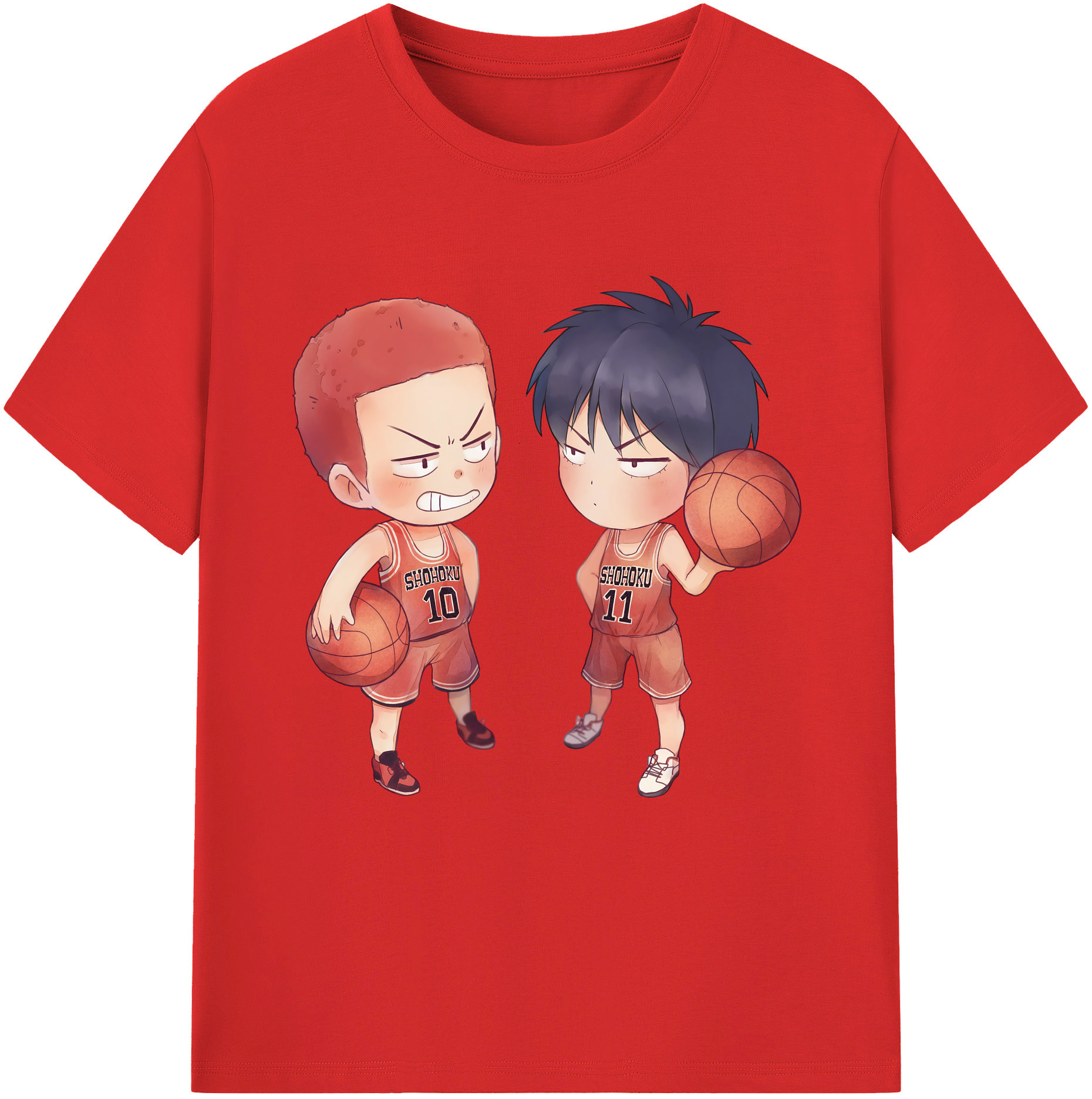 SLAM DUNK／スラムダンク 綿100％半袖Tシャツ（フロントプリント）